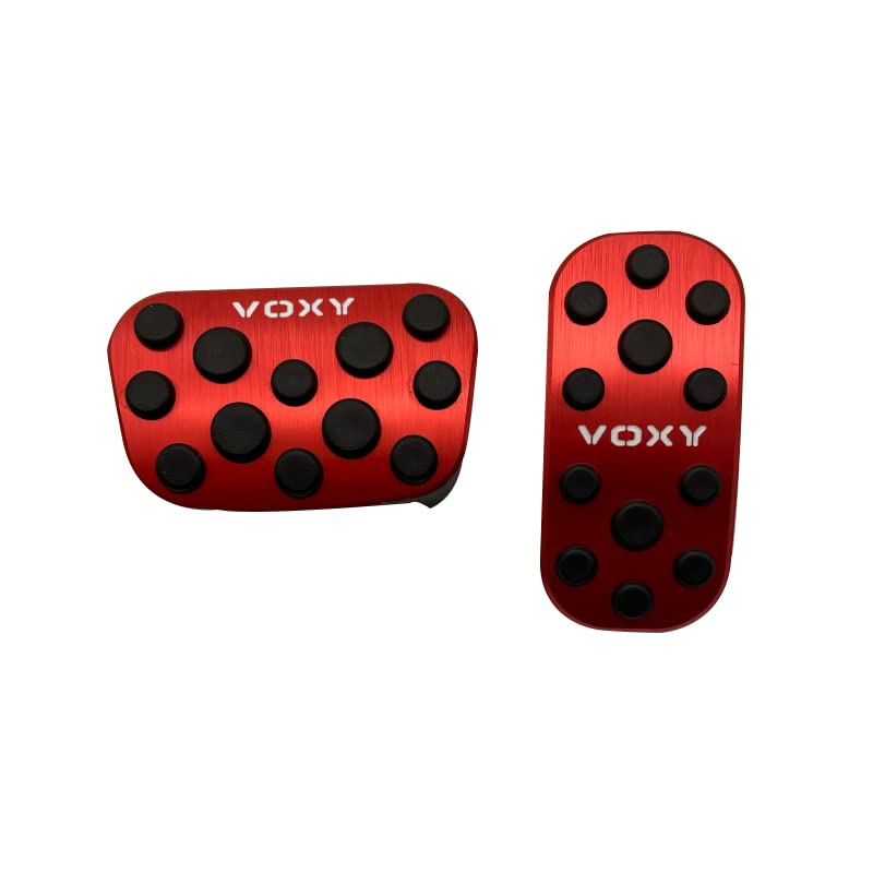 MEKOMEKOトヨタ 新型 ヴォクシー 90系 専用 ペダルカバー ブレーキアクセルカバー 安全運転 取付説明書付き ぴたっり装着 内装パーツ アルミ合金アルミ合金とゴム製 2PCS VOXY 4代目 R90W型 2022年1月〜【レッド】VO-YMBR