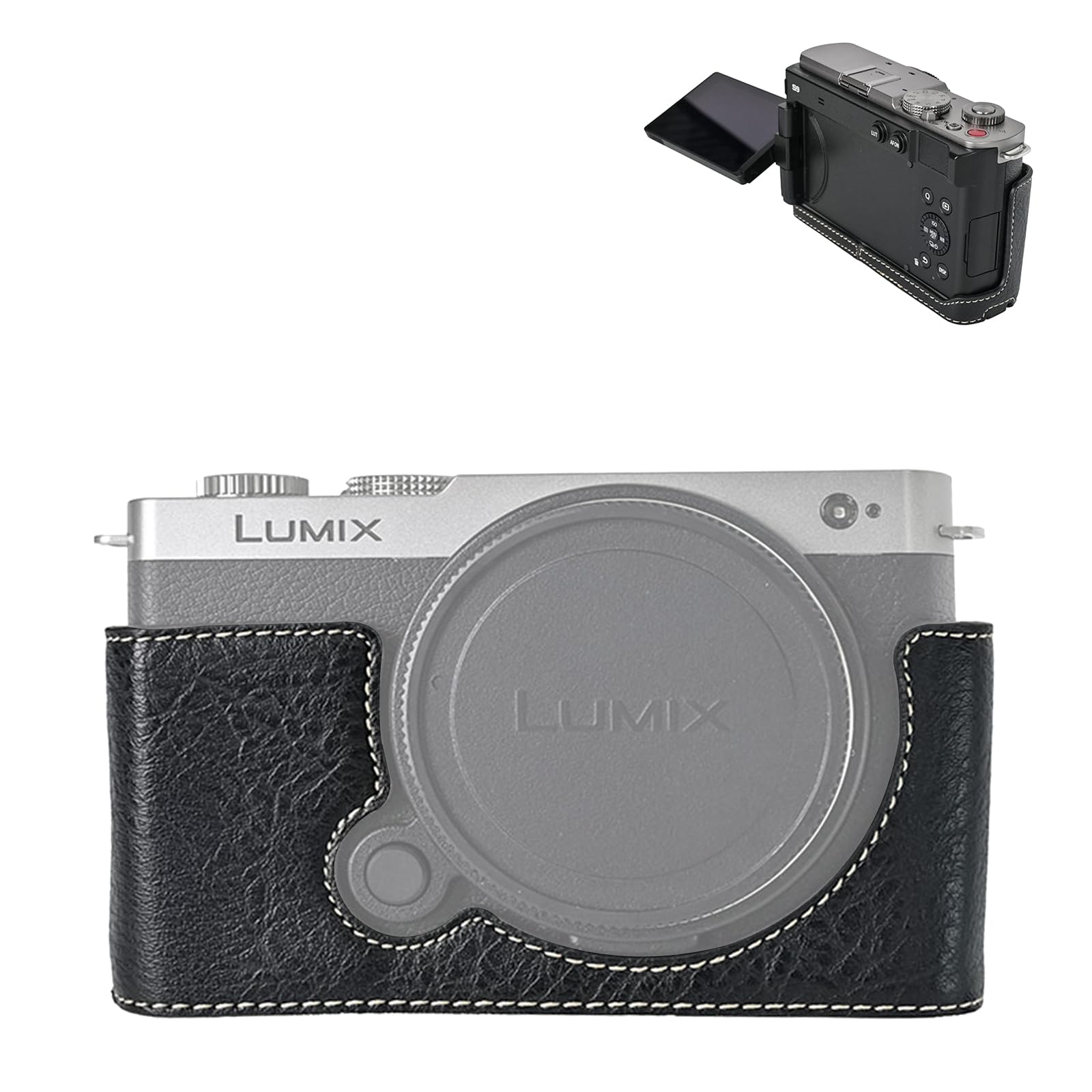 VOVMOEYA ハーフケース for PANASONIC LUMIX DC-S9 ミラーレス一眼カメラ，for PANASONIC LUMIX S9専用ボディケース LUMIX S9ハーフカバー S9カメラ保護カバー カメラハーフケース ベースケース 1