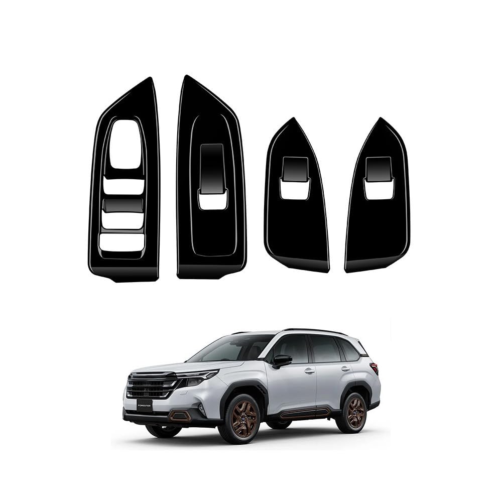 樂天商城 - 新型 フォレスター SL5 SLG 6代目（2025年4月〜現行）ウィンドウスイッチベースパネル インテリアパネル カスタム 内装パーツ 車種専用設計 アクセサリー 4P ピアノブラック