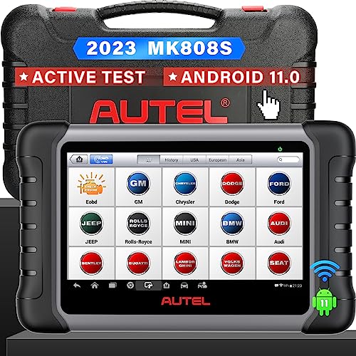 Autel MaxiCOM MK808S OBD2 車 診断機 MK808のアップグレード版 28以上メンテナンス機能搭載 全システム診断 IMMO/EPB/BMS/SAS/TPMS/AutoVIN/ABSエア抜き 輸入車＆国産車用故障診断機 日本語対応