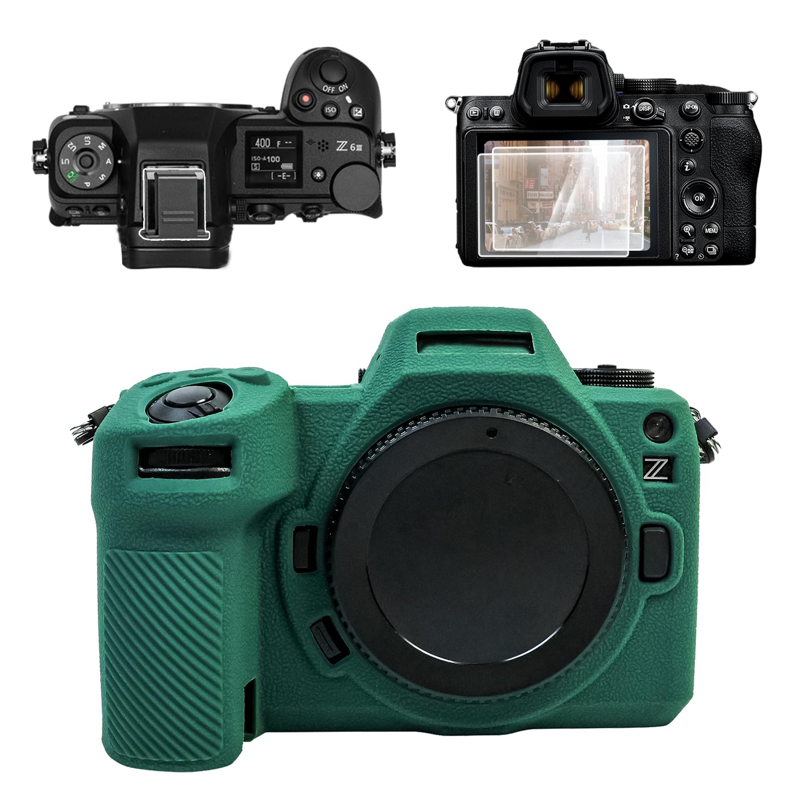 樂天商城 - VOVMOEYA For Nikon Z6IIIアクセサリーセット、Z6IIIシリコンケース+Z6IIIガラス保護フィルム+Z6IIIホットシューカバー シリコンカバー デジタルカメラ 保護カバー Z6IIIコンパクトカメラ シリコンケース 強化ガラス 滑