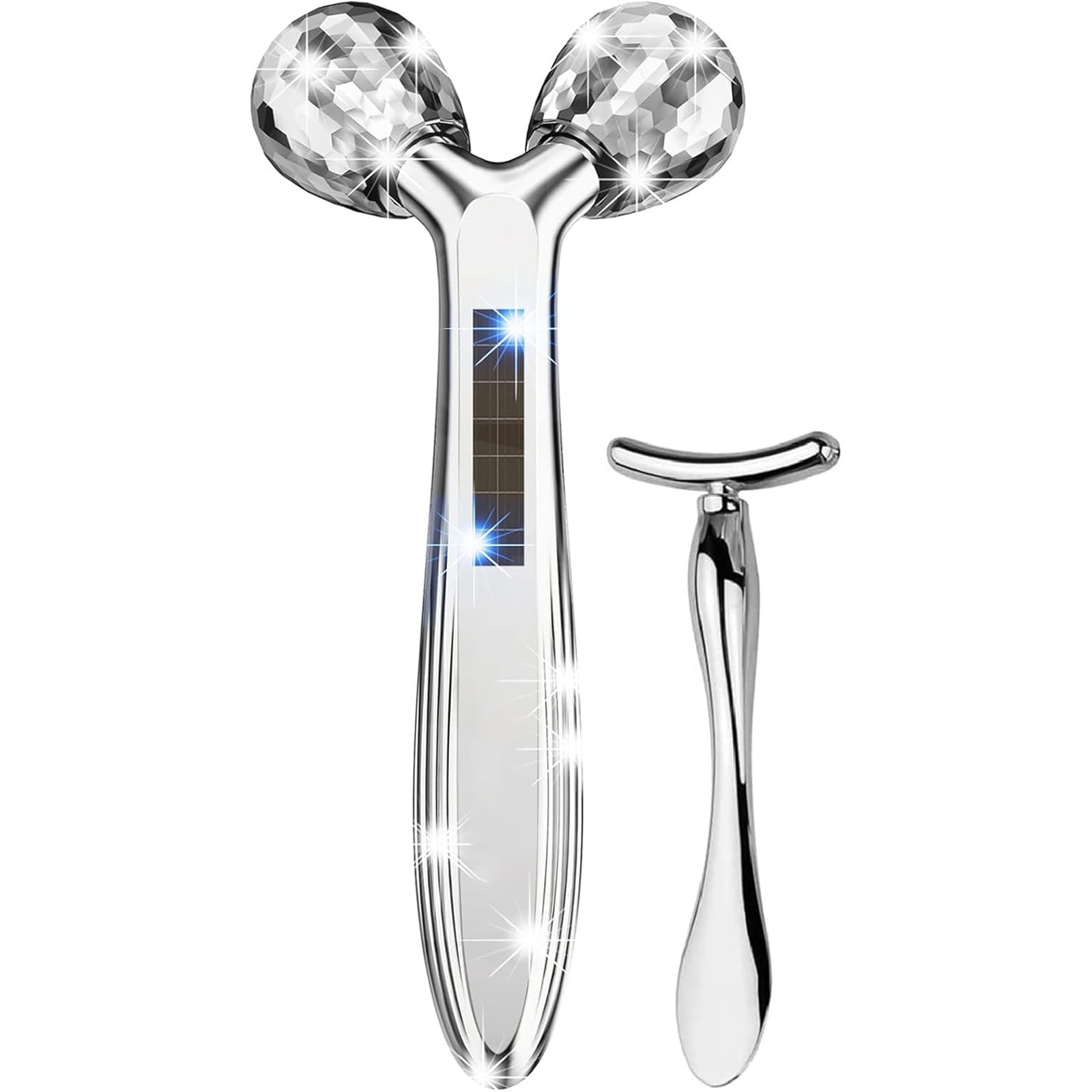 美顔ローラー Y字型美容ローラー マッサージローラー フェイス＆ボディー用 小顔ローラー 美顔器 微弱..