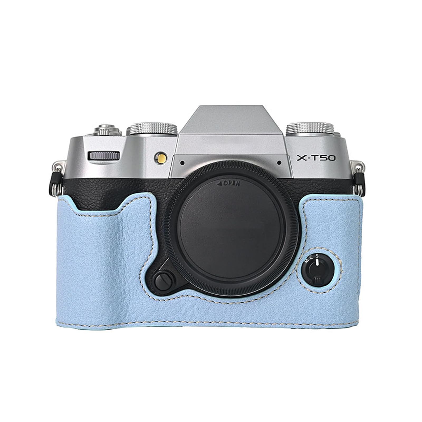 VOVMOEYA ハーフケース for FUJIFILM X-T50 ミラーレス一眼カメラ，for Fujifilm XT50 専用ボディケース X-T50ハーフカバー X-T50 保護カバー カメラハーフケース ベースケース 1/4ネジ穴付き バッテリー