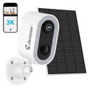 【完全無線】 JENNOV 防犯カメラ ワイヤレス 屋外 ソーラー 単品利用可 400万画素 監視カメラ 無線 カラー暗視 PIR人体検知 双方向音声 動体検知録画 IP66防水基準 屋外防犯カメラ 警報プッシュ 投光威嚇 スマホ対応 日本語説明書 Jシリ