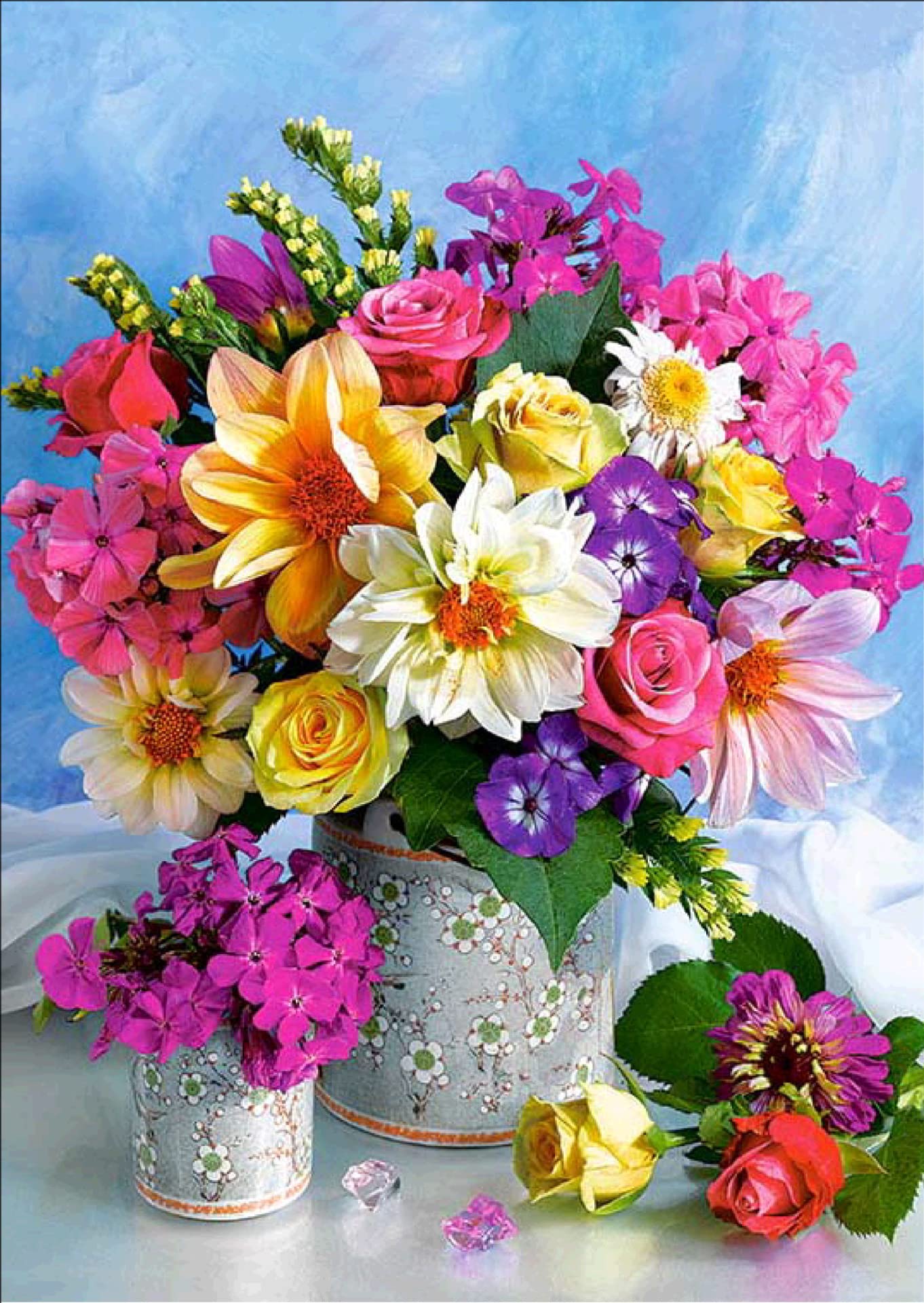 樂天商城 - LEADINTOP ダイヤモンドアート セット 花 30X40cm モザイクアート 全面貼り付け ダイヤモンド塗装 ダイアモンドビーズ 人気 ビーズアート ビーズ絵画 かわいい おしゃれ 大人 子供 DIY 手作り 手芸キット プレゼント 芸術品 装飾