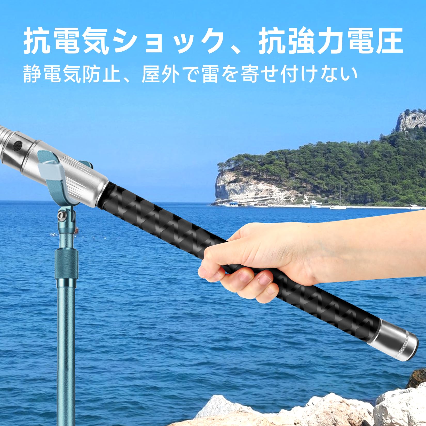 SANLIKE 熱収縮チューブ 収縮ラバーグリップ 釣り竿グリップ 滑り止め 釣り 保護 カバー 滑り止め ラバーチューブ 釣り 収縮チューブ グリップ ラバーチューブ ロッド グリップ ブラック 1m／本 直径18mm 3