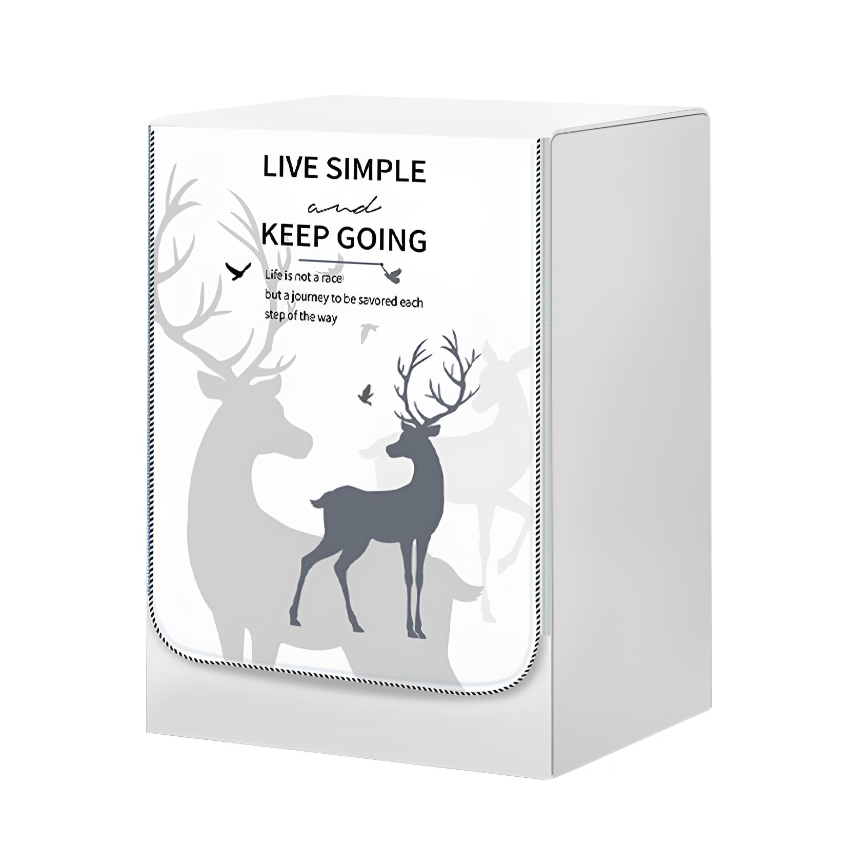 ドラム式洗濯機カバー 洗濯機カバー 屋外 室内 両用 防水 防塵 防湿 洗濯機保護 日焼け止め 光耐久 オックスフォード 洗濯機 カバー 3面包み 老化防止 (灰白の子鹿, 【M】60*85*60cm（容量8~10kgに対応）)