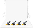 EMART 背景布 白布 撮影 背景 スクリーン 布 白い布 300cmx360cm 綿 コツトン生地 背景紙 プロ ホール対応 写真撮影 スタジオ背景 スクリーンシート 背景シート 背景スタンド 無反射 折りたたみ バックペーパー 布 洗濯可 垂れ感良い