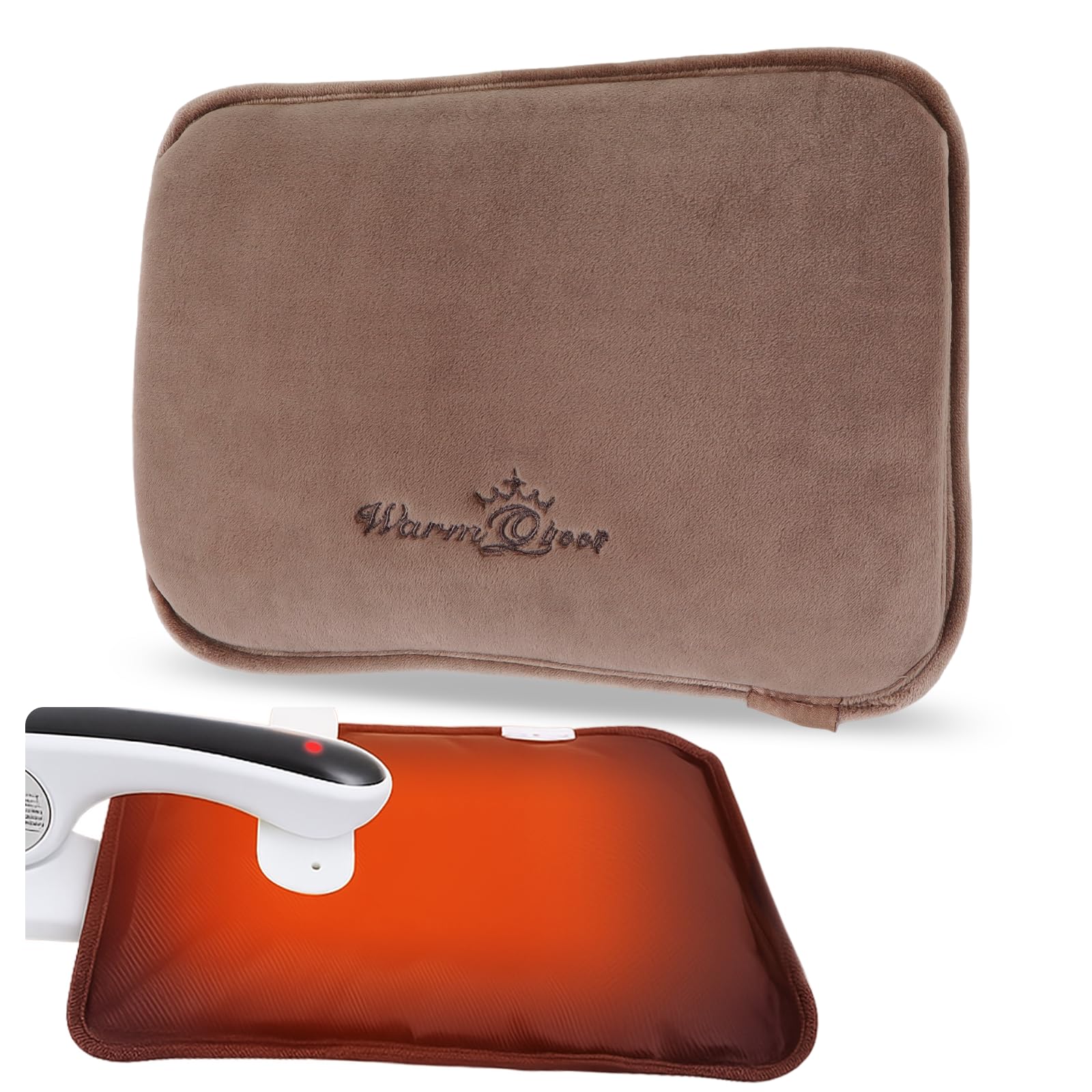 Fohil 湯たんぽ 充電式【急速充電&軽量&節電対策】電気ゆたんぽ 蓄熱 長時間保温 エコ湯タンポ 繰り返し使用可 省エネ 防爆 過熱防止 自動電源オフ コードレス コンパクト 柔らかいカバー付き お腹手腰足 冷え対策 生理期最適 祝い 人気 プレゼント