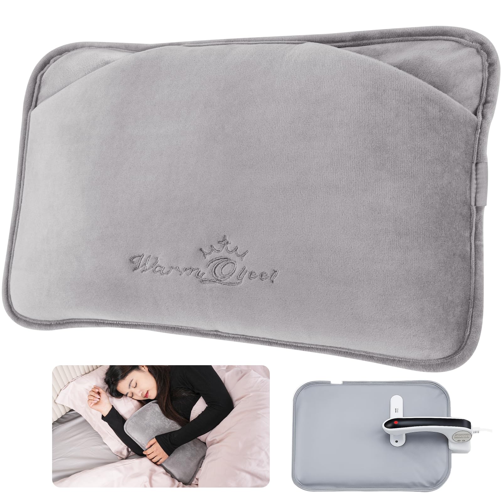 Fohil 湯たんぽ 充電式【大きめサイズ ゆたんぽ&寒い時期の節電対策】電気湯タンポ ヌクヌク 約4~12H長時間保温 ポケット蓄熱 コードレス 急速充電 エコ 繰り返し使用可 省エネ 防爆過熱防止 自動電源オフ 柔らかいカバー付き お腹 首肩腰足 冷え