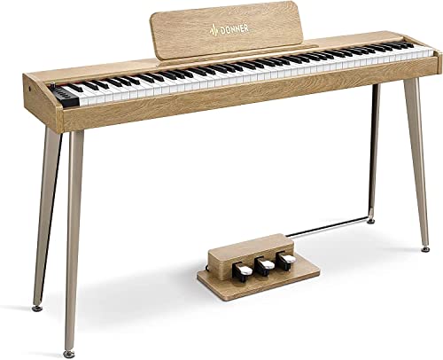 DONNER 88鍵 ブラック 電子ピアノ 椅子付き Amazon | Donner 電子ピアノ 88鍵盤 スタンドセット MIDI対応