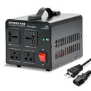 【LVYUAN】 1000W 海外国内両用型変圧器 100V/110V-220V/240V 自由変換 アップ ダウントランス 降圧・昇圧兼用型 ポータブル型 海外旅行用変圧器 ポータブルトランス 「海外機器対応」日本語取扱説明書付き VTJP-1000VA