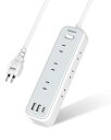 延長コード 2m 電源タップ usb-c たこあしコンセント テーブルタップ TESSAN 9AC口 1USB-C 2タイプA タコ足配線 マルチ 一括スイッチ付き oa 電源コード