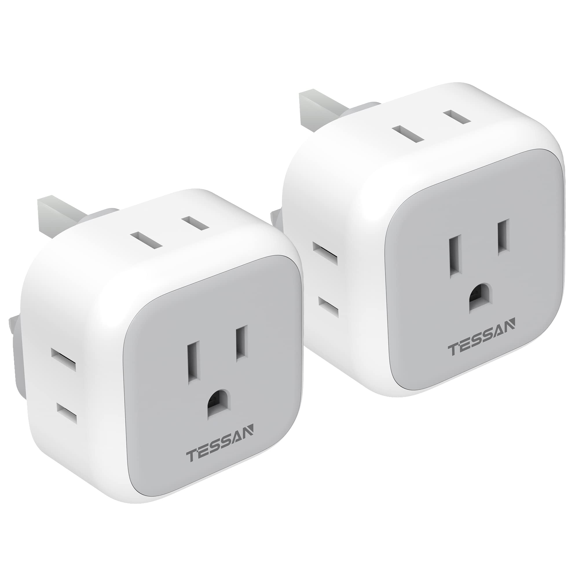 変換プラグ bfタイプ 海外用変換プラグ 2個セット TESSAN 変換器 コンセント変換 電源変換アダプター イギリス/シンガポール/マレーシア/香港/マカオなどの地域に対応