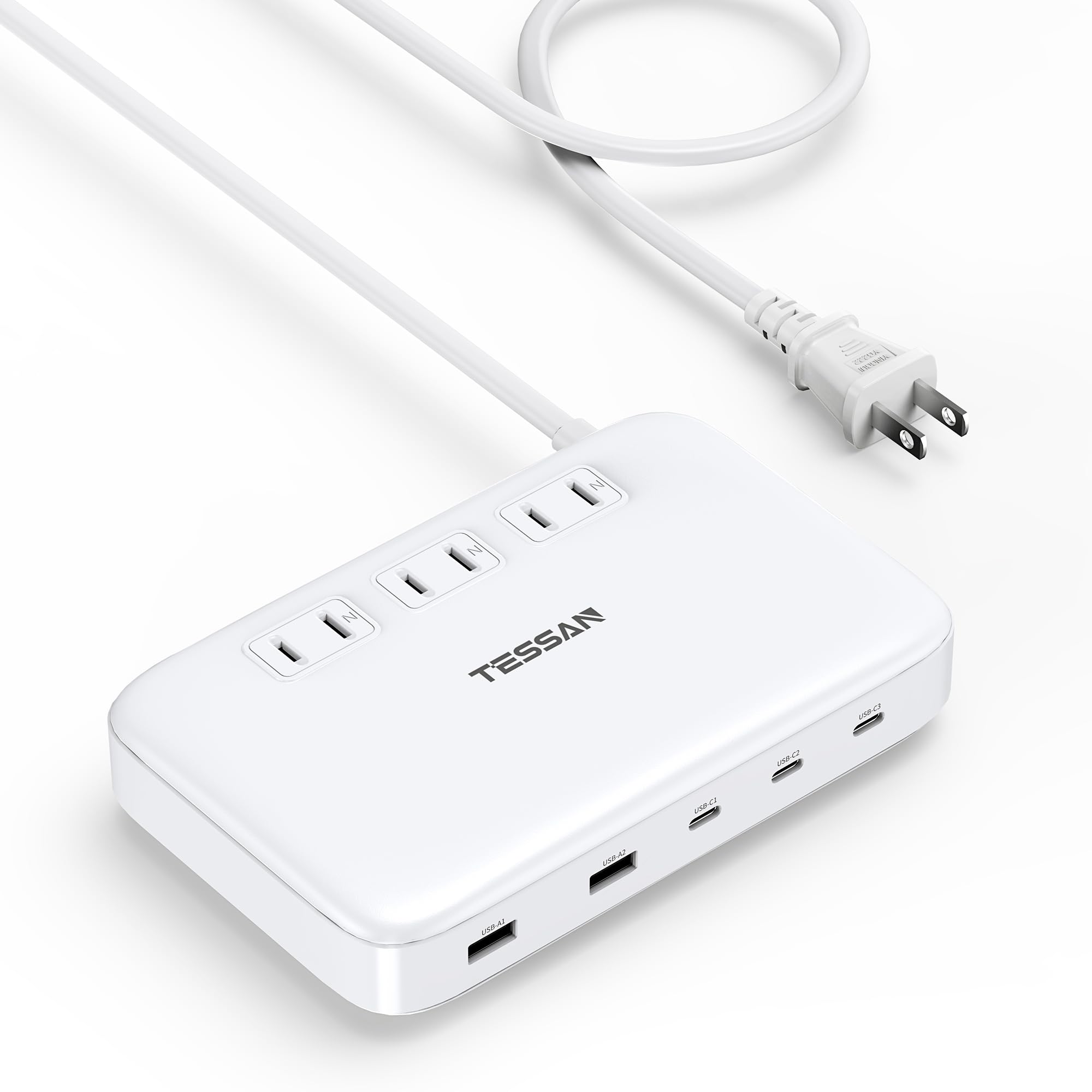 USB 急速充電器 65W 薄型 電源タップ usb c付きコンセント 充電ステーション テーブルタップ 3個AC口 3..