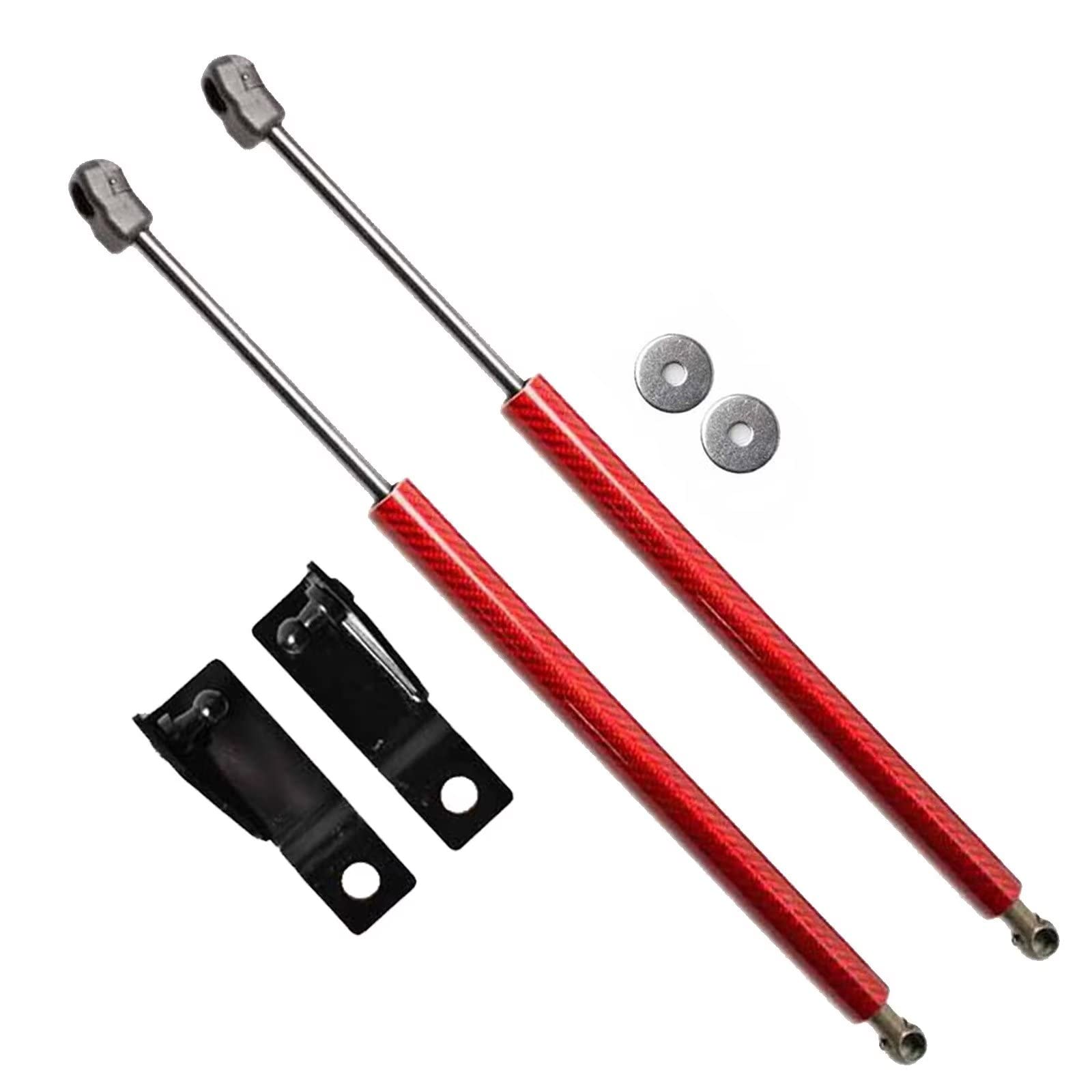 XIANGSHANG プリウス 60系 ボンネットダンパー フードダンパー 車両改装改造 ボンネットフードダンパー 日本語取付説明書 左右セット 2本組 赤カーボン [並行輸入品]