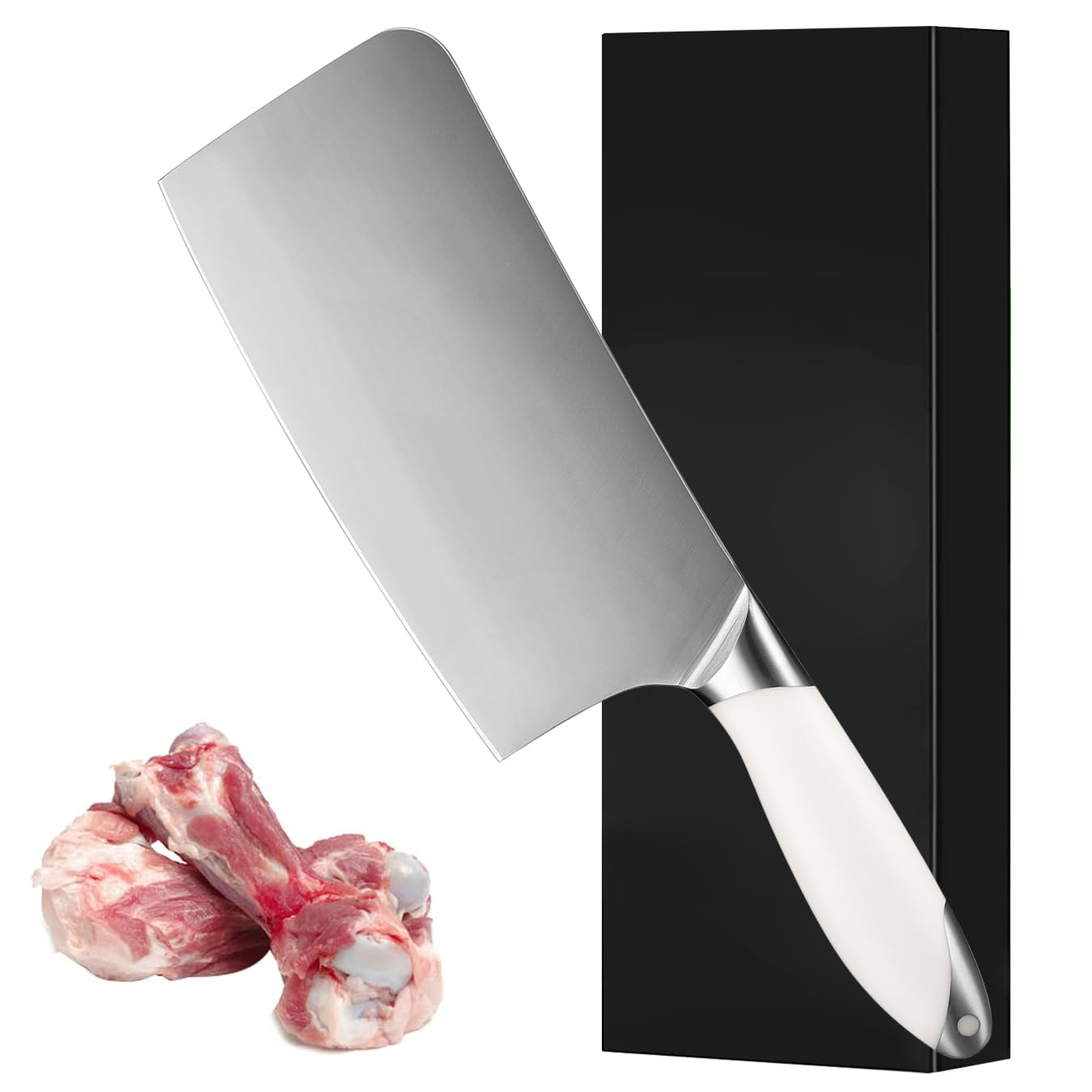 Utaki 中華肉切包丁 菜切包丁 骨切包丁 刃渡り177mm 5Cr15MoVステンレス鋼 ステンレス+ABSのハンドル ..