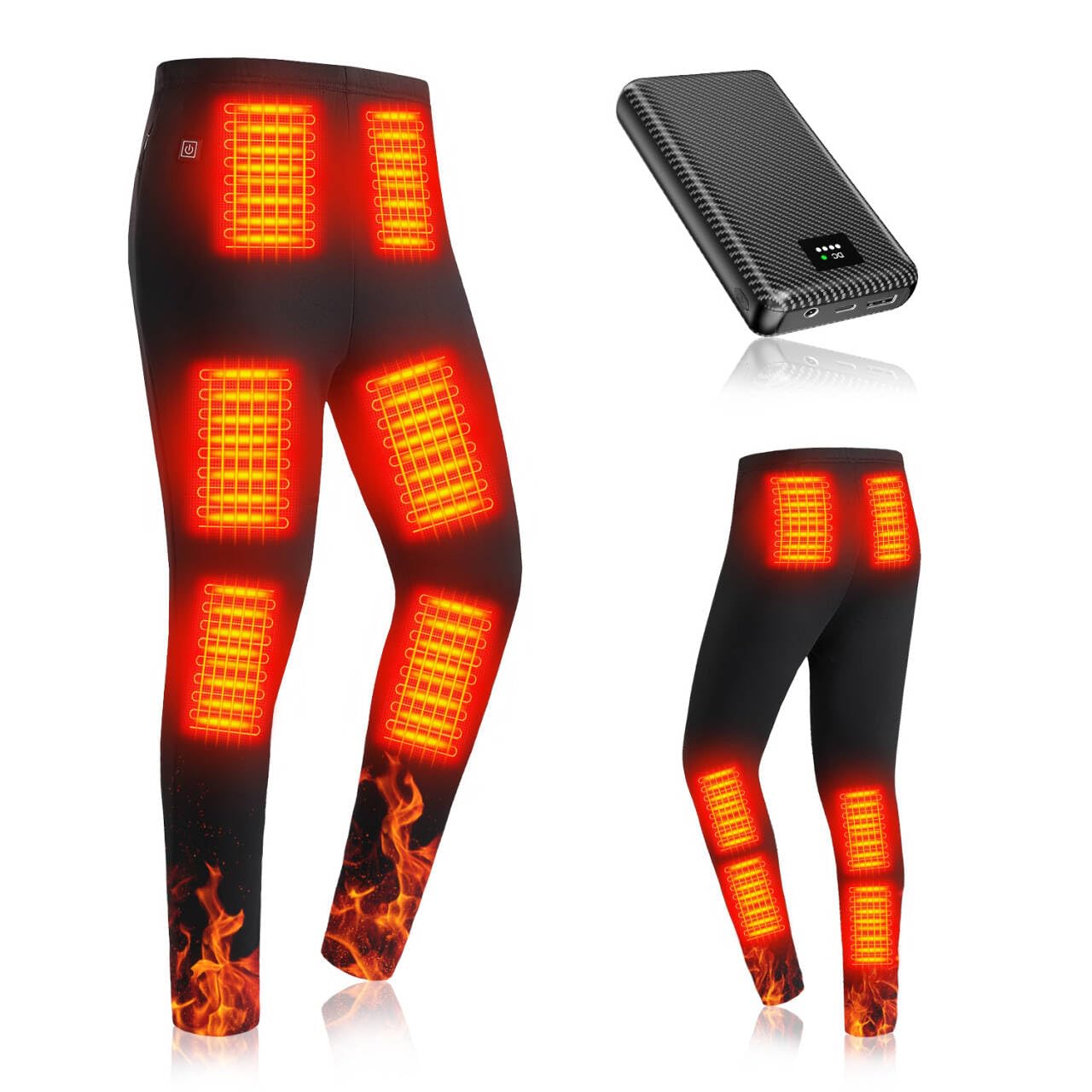 [KLIFE] 電熱パンツ 加熱パンツ【DC7.4V発熱&30000mAh大容量バッテリー付き&12 ...