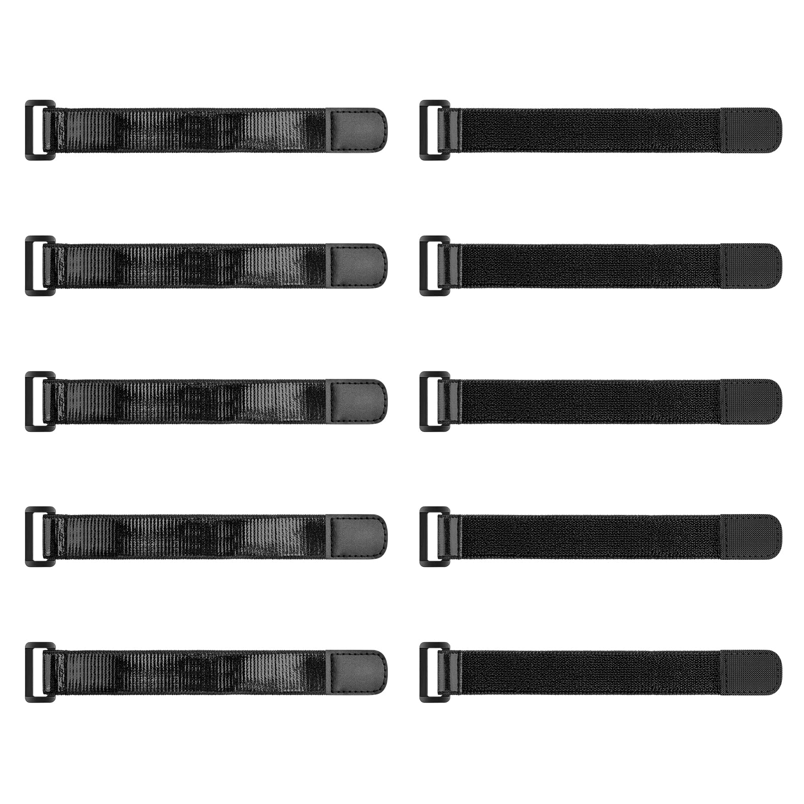 Trilancer 滑り止めストラップ付き伸縮マジック式結束バンド、23 cm x 3 cm（10本）頑丈・万能なシンチ..