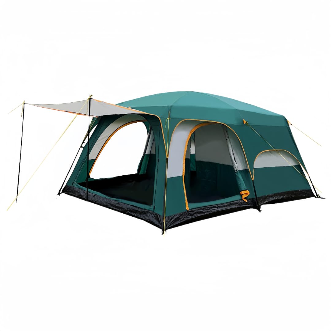 楽天VanVenusPANCY テント キャンピングテント ドームテント 8・10人用 2ルーム 二重層 設営簡単 uvカット加工 キャンプ アウトドア 前室付き メッシュ窓付き 通気性に優れ 防風 防雨 耐水圧3000mm 日よけ おしゃれ 使いやすい コンパクト ファミリ