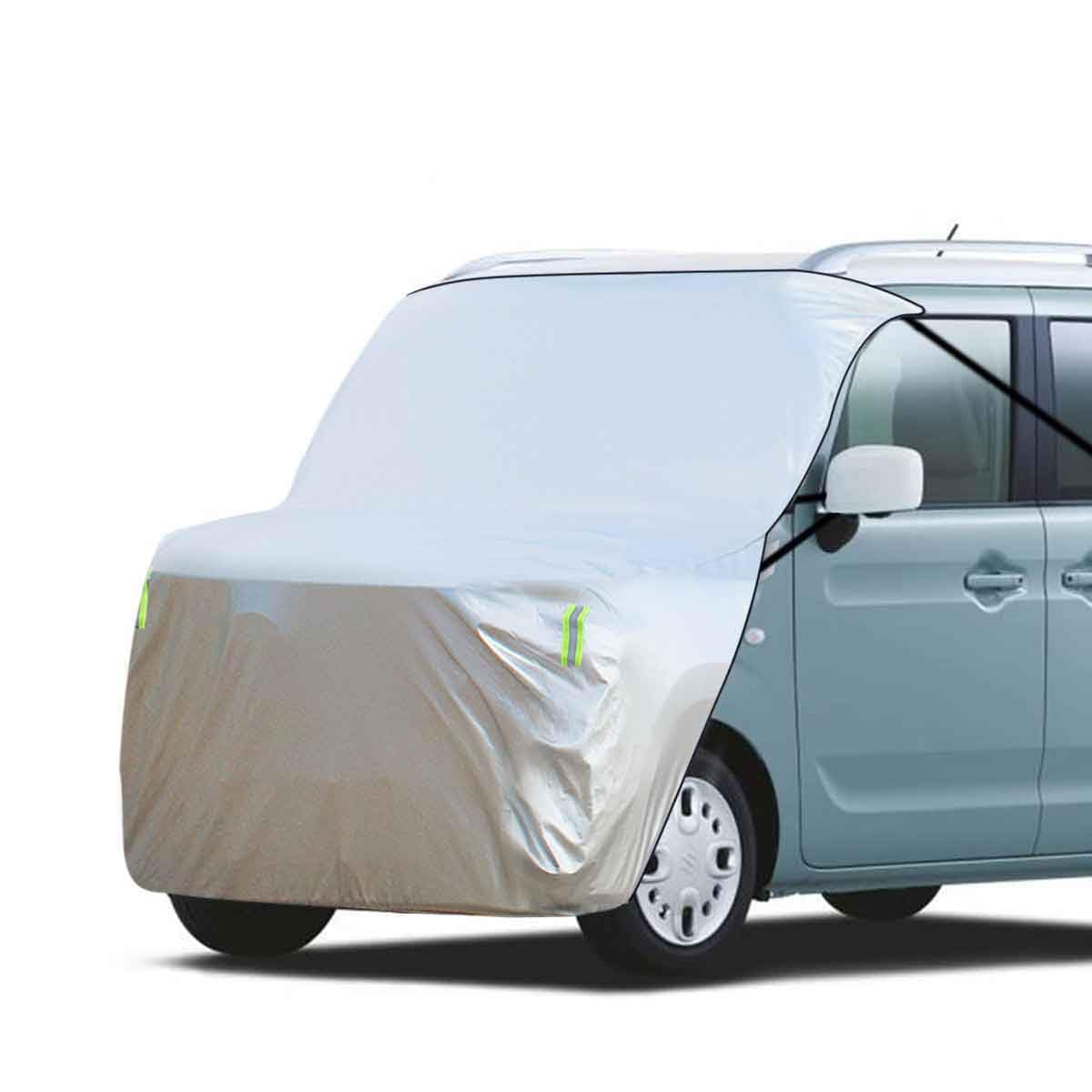 LINFEN ボンネットカバー ハーフ 半分車カバー車用 裏起毛ハーフ...(3.0)