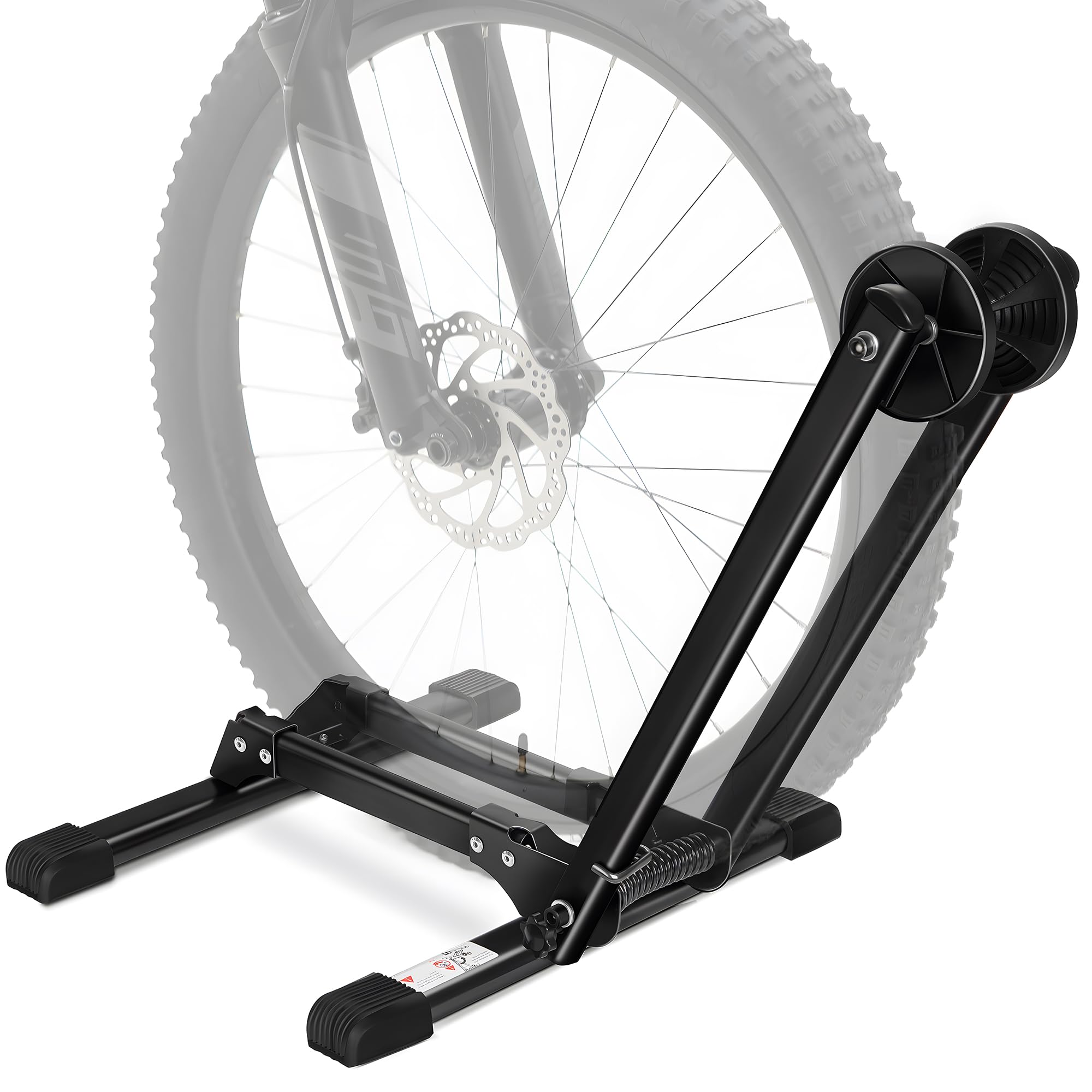 Rxakudedo 折りたたみ自転車 スタンド 自転車スタンド 室内 屋外 兼用 折りたたみ式 自立 縦置き 収納 コンパクト L字型 軽量 アルミ合金 最大耐荷重30kg ロードバイク マウンテンバイク 子供用自転車 対応 ブラック