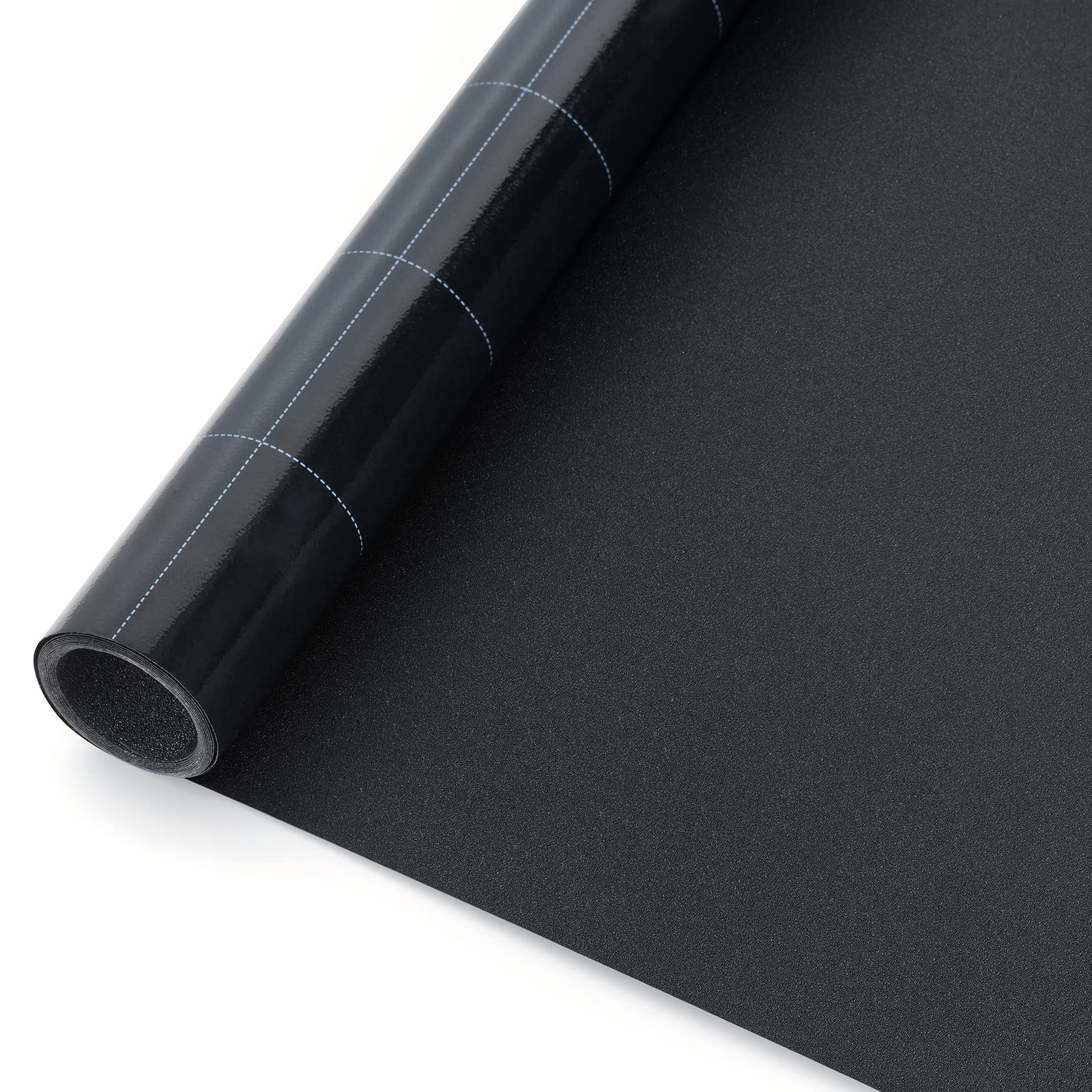 Rabbitgoo 遮光シート 窓 ガラス カーテン 遮光 目隠しフィルム 方眼付き完全遮光フィルム 黒 すりガラス調 目隠しシート 不透明 はがせる 紫外線uvカット 光漏れない 日よけ 飛散防止 防虫忌避 貼付簡単 無接着剤 浴室 風呂場 窓 遮光シー