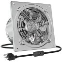 Okryain 換気扇 200mm ダクト用換気扇 風量980m・/h 中間取付形ダクトファン 業務用ファン 大風量 強力 スイッチ付き ステンレス鋼 倉庫/トイレ/キッチン用 (20cm-ステンレス銀)