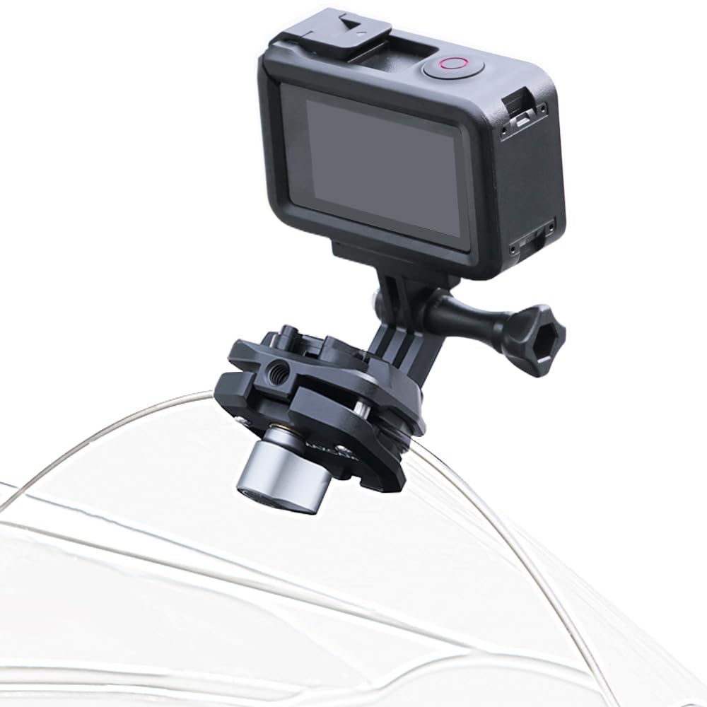 バイクフロントガラス用アルミ合金クリップ DJI OSMO Action 5/4/3 ブラックと互換性