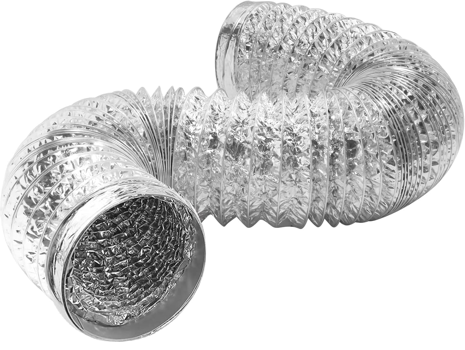 樂天商城 - Okryain ダクトホース アルミダクト 両端保護強化型 自由伸縮 三層構造 蛇腹排気ホース 送風排気ダクト 換気システムDIY/乾燥機/塗装ブース用(100mm-2m)