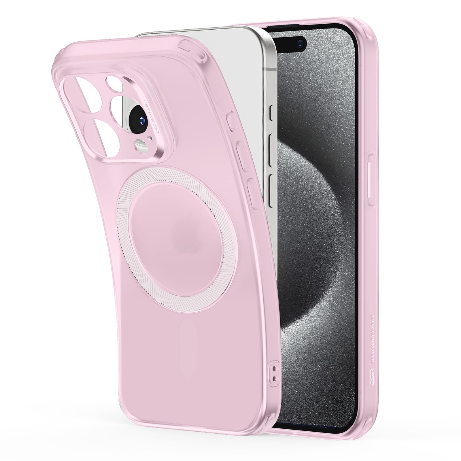 Rakuten - 【究極薄型・軽量】ESR iPhone 15 Pro Max ケース magsafe 薄型 柔軟 いphone15pro max ケース 軍用規格保護 耐傷性 iphone15promax ケース 耐黄変性 リアシリコン 磁気吸着 スマホケース Zeroシ