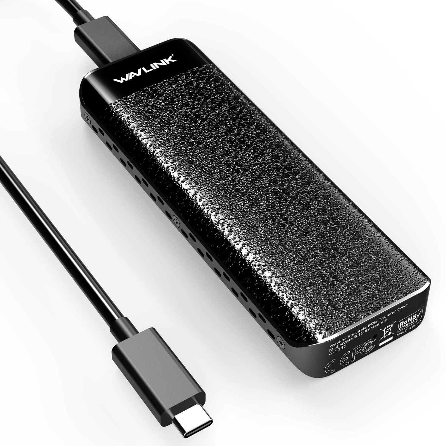 WAVLINK 40Gbps Thunderbolt 3 Nvme M.2 SSDケース M-Key/B&M Key(Nvmeのみ) 40Gbps 外付けケース UASPサポート 2260/2280対応 ヒートシンク付き Mac OS/Windowsに対応