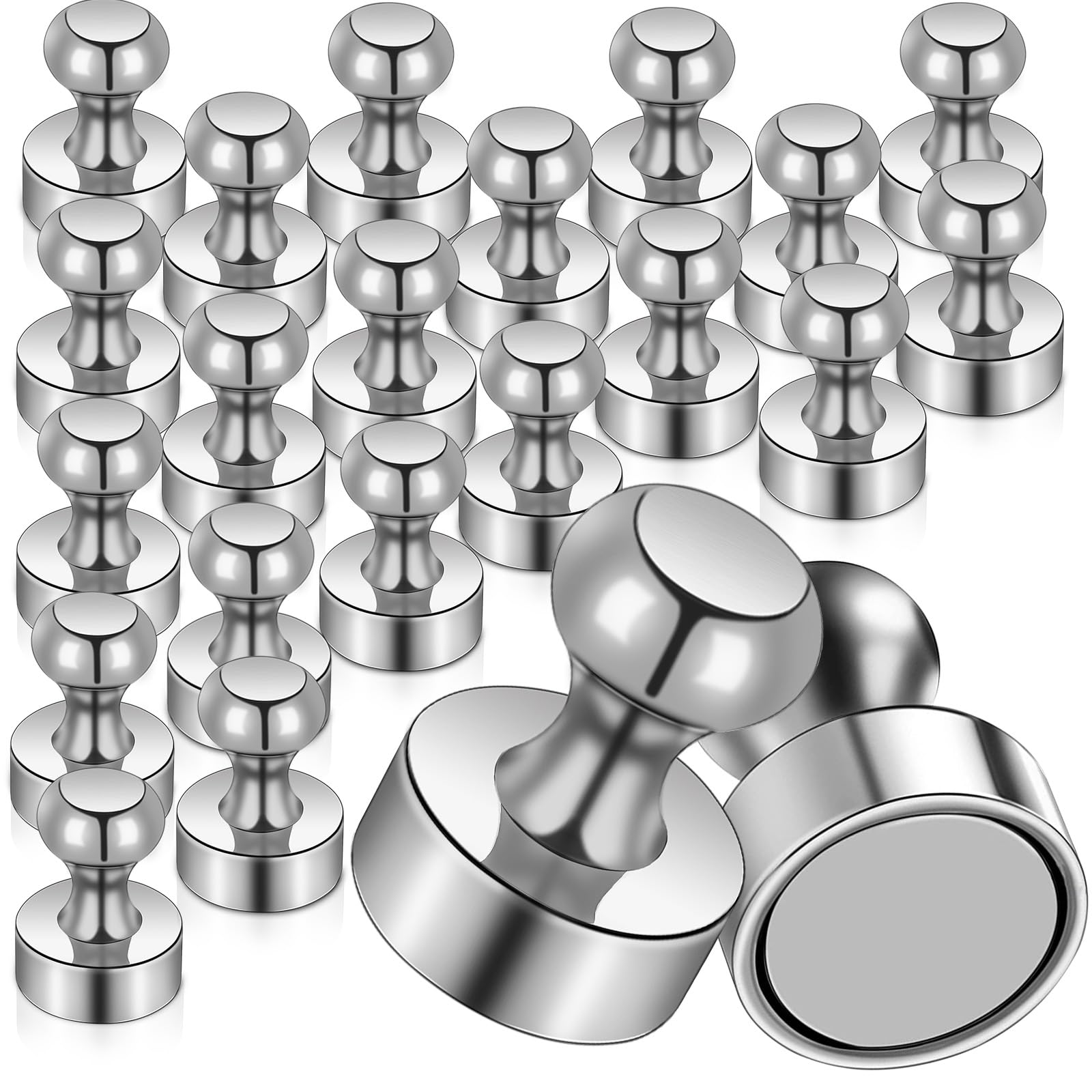 MAGXCENE 22個セット 強力マグネットピン ネオジム磁石 冷蔵庫用マグネット、ホワイトボード 磁石押しピン、オフィス、ッチン、教室、事務所 プッシュピン マグネット 地図 掲示板用