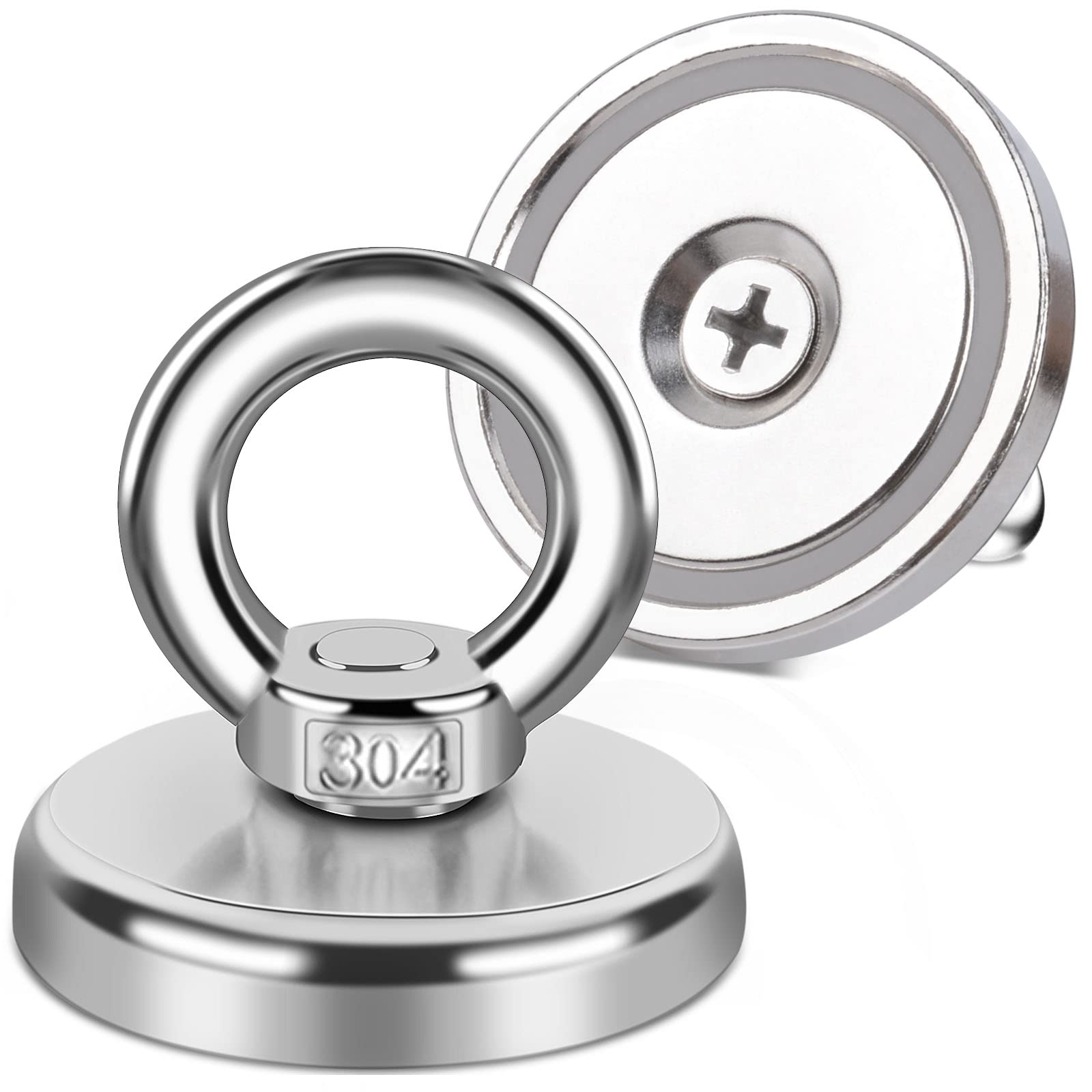 超強力 マグネットフック 直径48mm 収納 フック 耐荷重80KG 防水防錆 磁石フック ネオジム磁石 収納 フック 引き揚げ キッチン 戸外 倉庫 オフィス 壁掛け 浴室に適用 2個セット