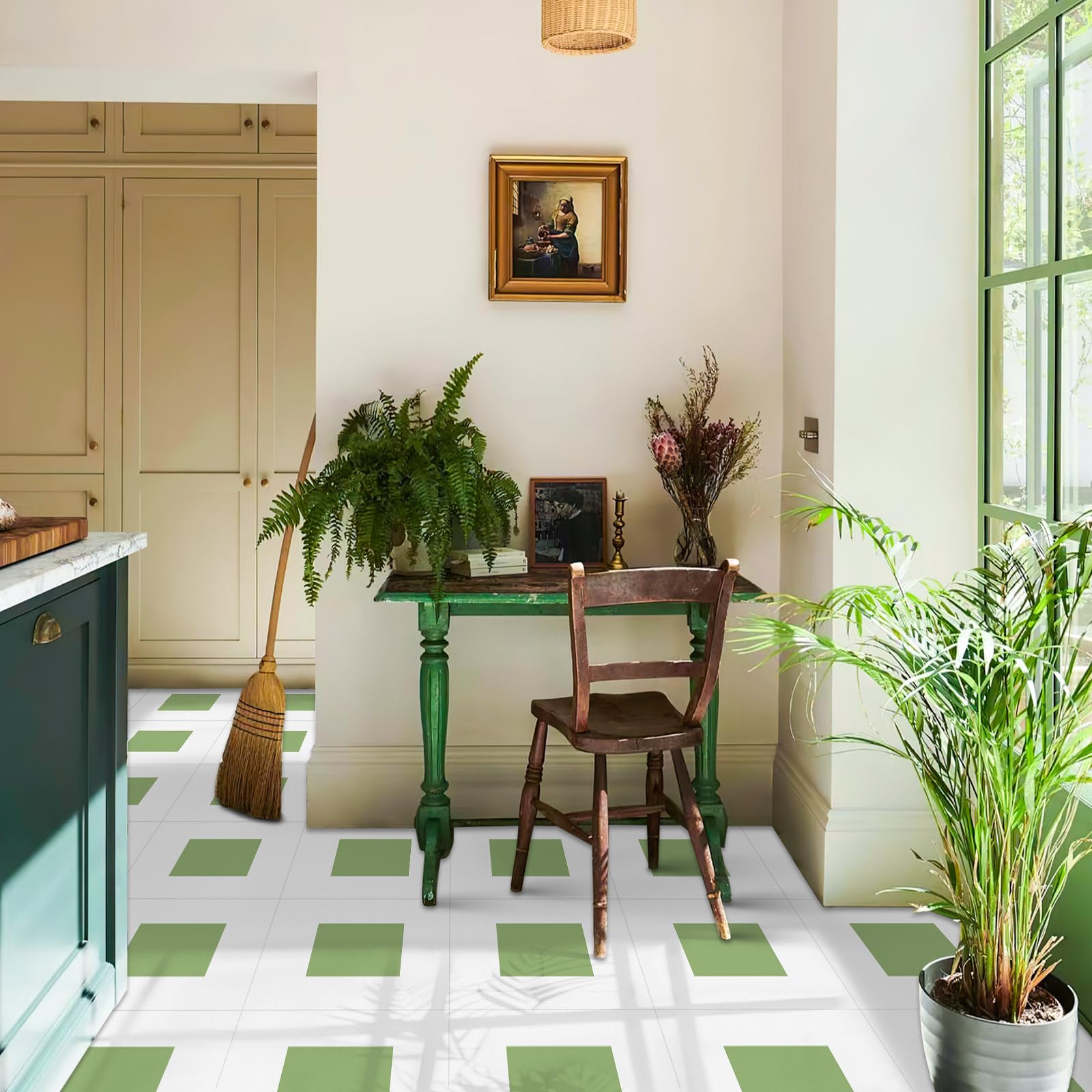 MORCART フロアタイル 置くだけ 接着剤不要 フロアシート 床 リメイクシート 貼るだけ DIY トイレ 浴室..