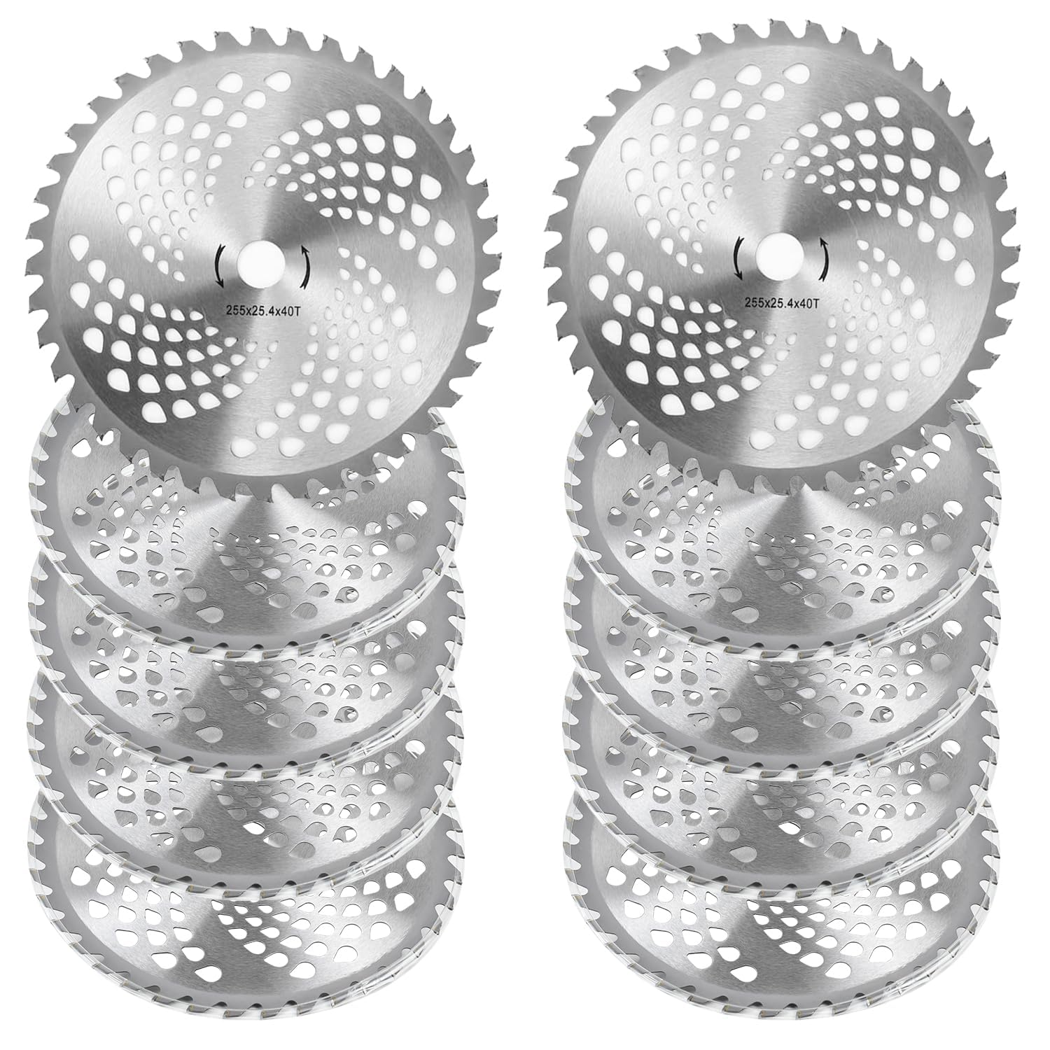Chaoxinyizu 草刈り機 替え刃 草刈用 チップソー 10枚セット 草刈り機の刃 外径255mm×40T 刃数 耐久性 ..