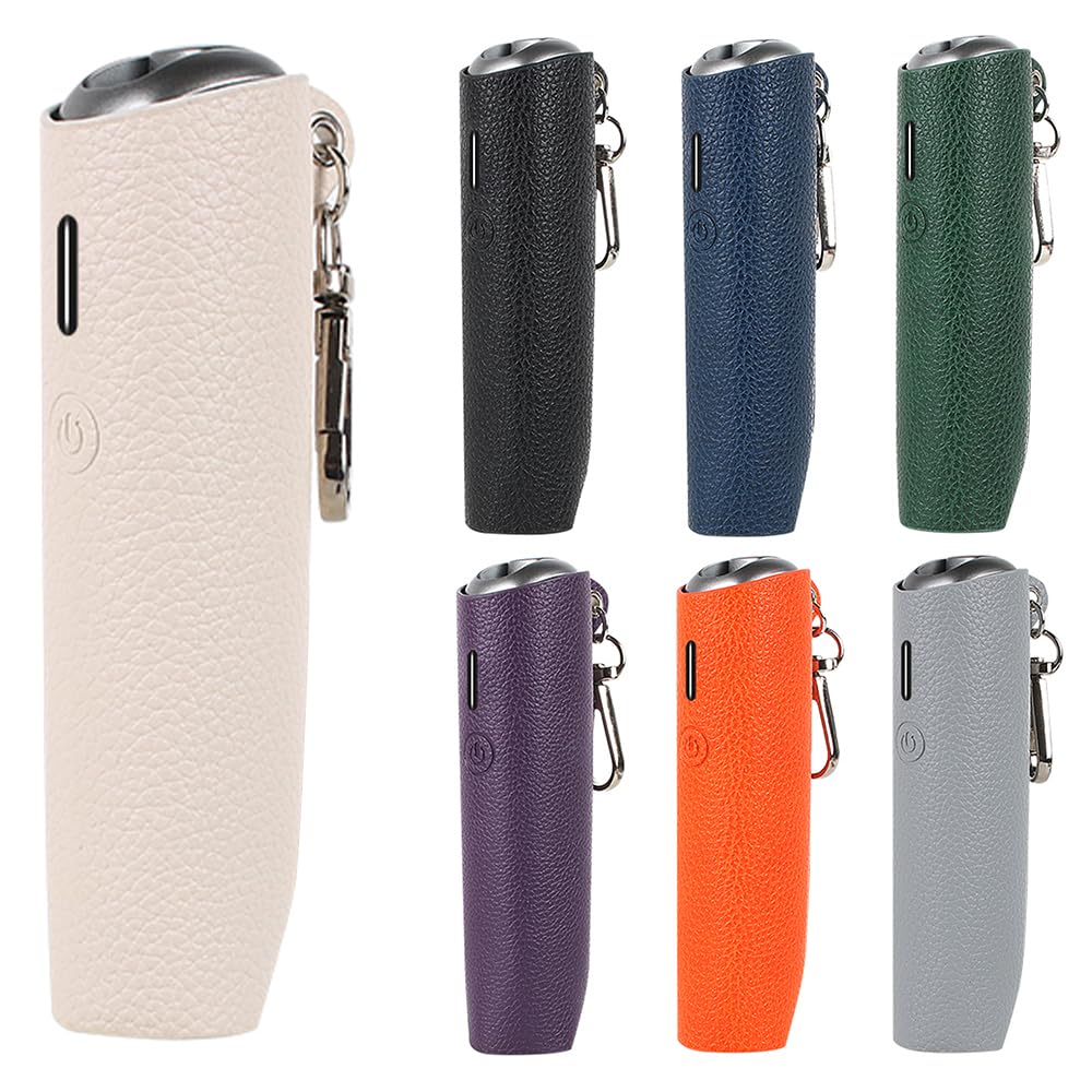 樂天商城 - BOOFLYII ケース プルームオーラ（Ploom AURA）対応 PUレザー カバー (全面保護 衝撃・傷・指紋防止 極薄 カラビナ付き ホワイト)