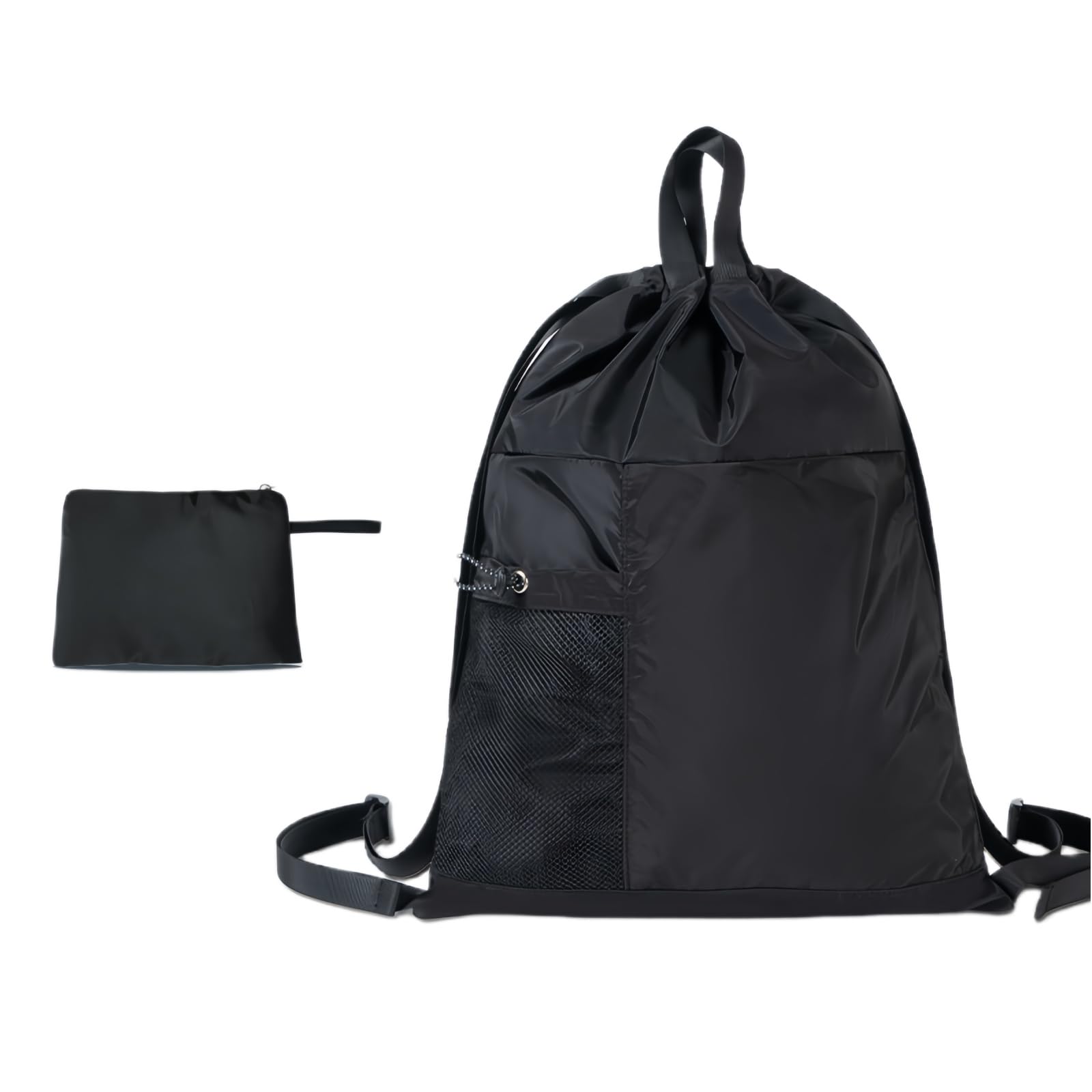 [Bandirman] プールバッグ ジムバッグ 巾着 折り畳み収納 体操服入れ ナップサック サイドポケット付 ..