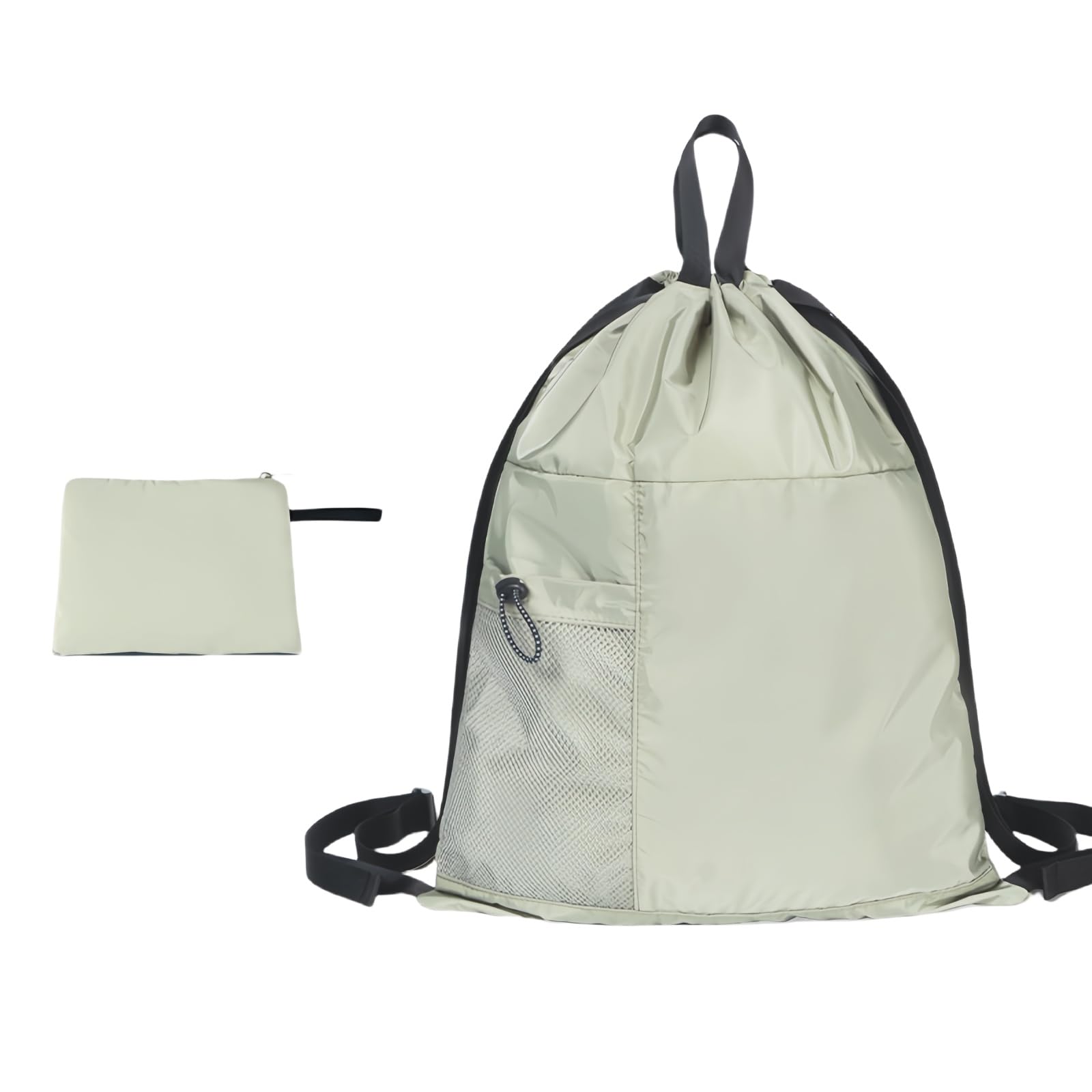 [Bandirman] プールバッグ ジムバッグ 巾着 折り畳み収納 体操服入れ ナップサック サイドポケット付 ..