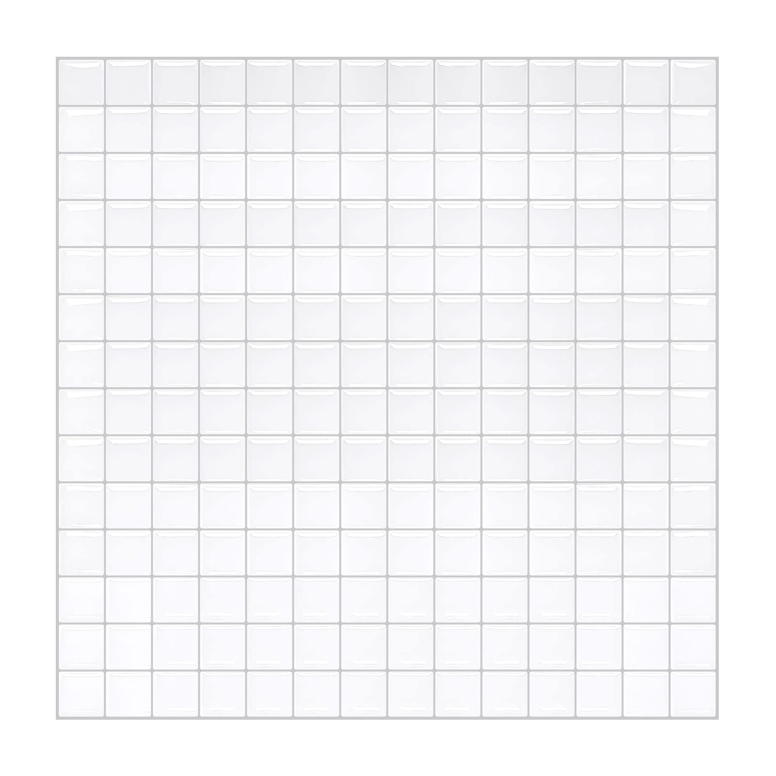 MORCART「超かわいいmini格子」タイルシール 防水 耐熱 キッチン 洗面所 トイレ DIY 家具やアイテムの装飾 タイルシート 壁紙シール 3D リメイクシート (25x25cm, 4枚)