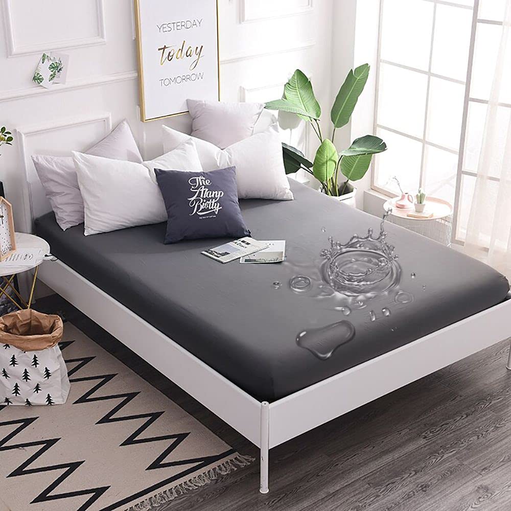 ORFINA 防水ボックスシーツ シングル/セミダブル/ダブル/キング おねしょシーツ マットレス 敷き布団カ..