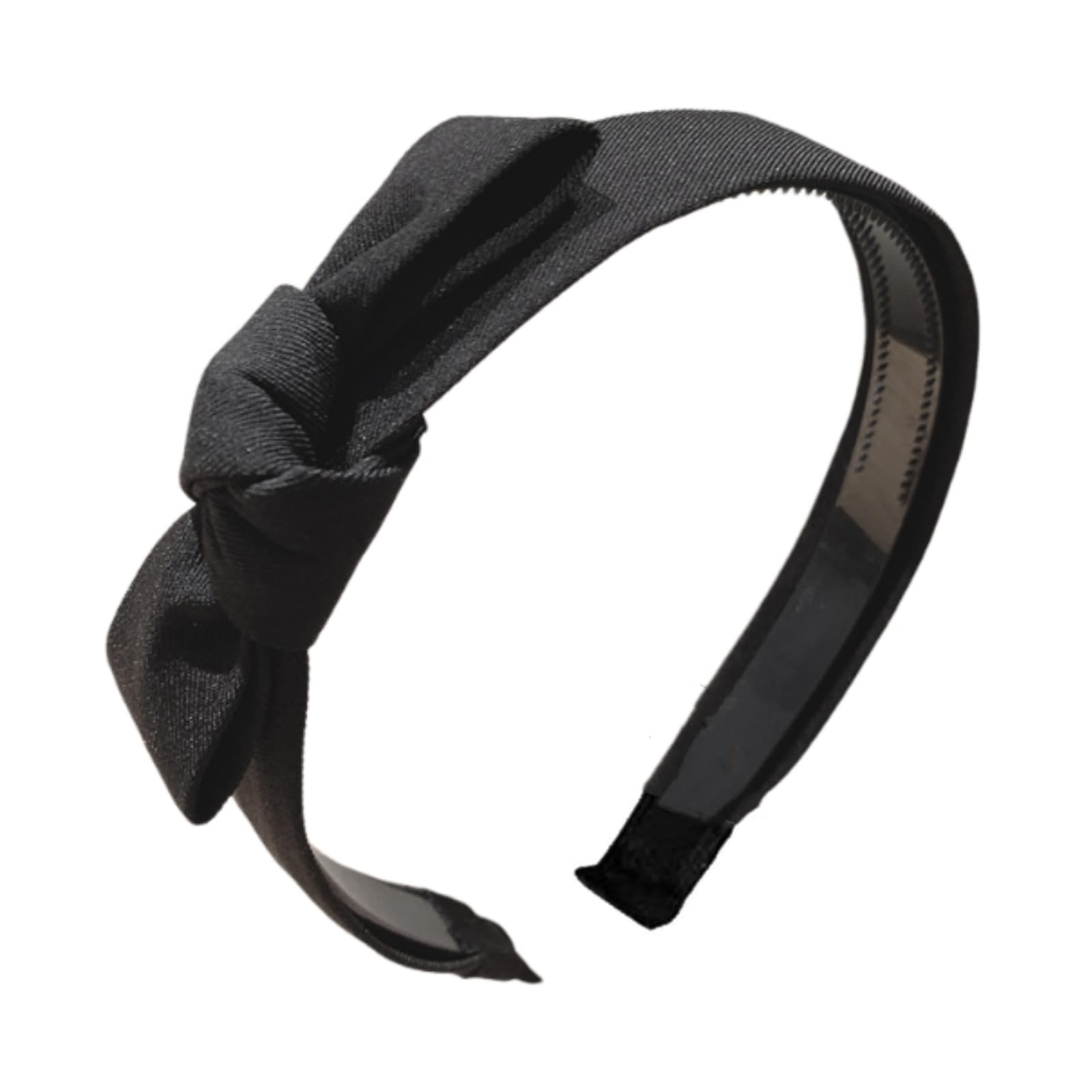 YFFSFDCカチューシャ蝶結びリボン付き 髪留め 可愛いヘアバンドヘアアクセサリー おしゃれ 韓国風 大人 レディース 幅広 痛くないシンプル 無地 布製