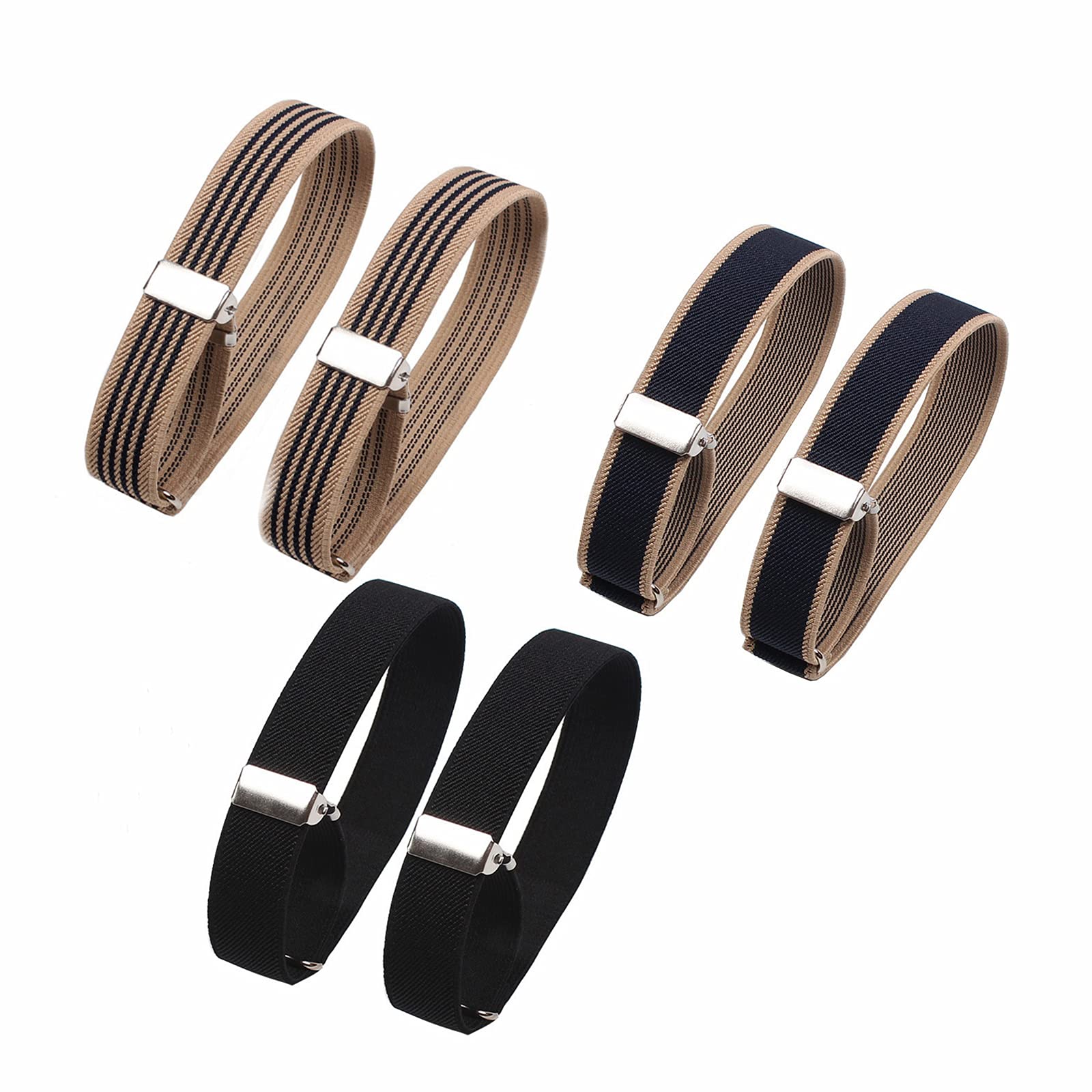 [YFFSFDC] 3ペアセットアームバンド アームベルト アームクリップ 腕バンド シャツ メンズ ワイシャツ ..