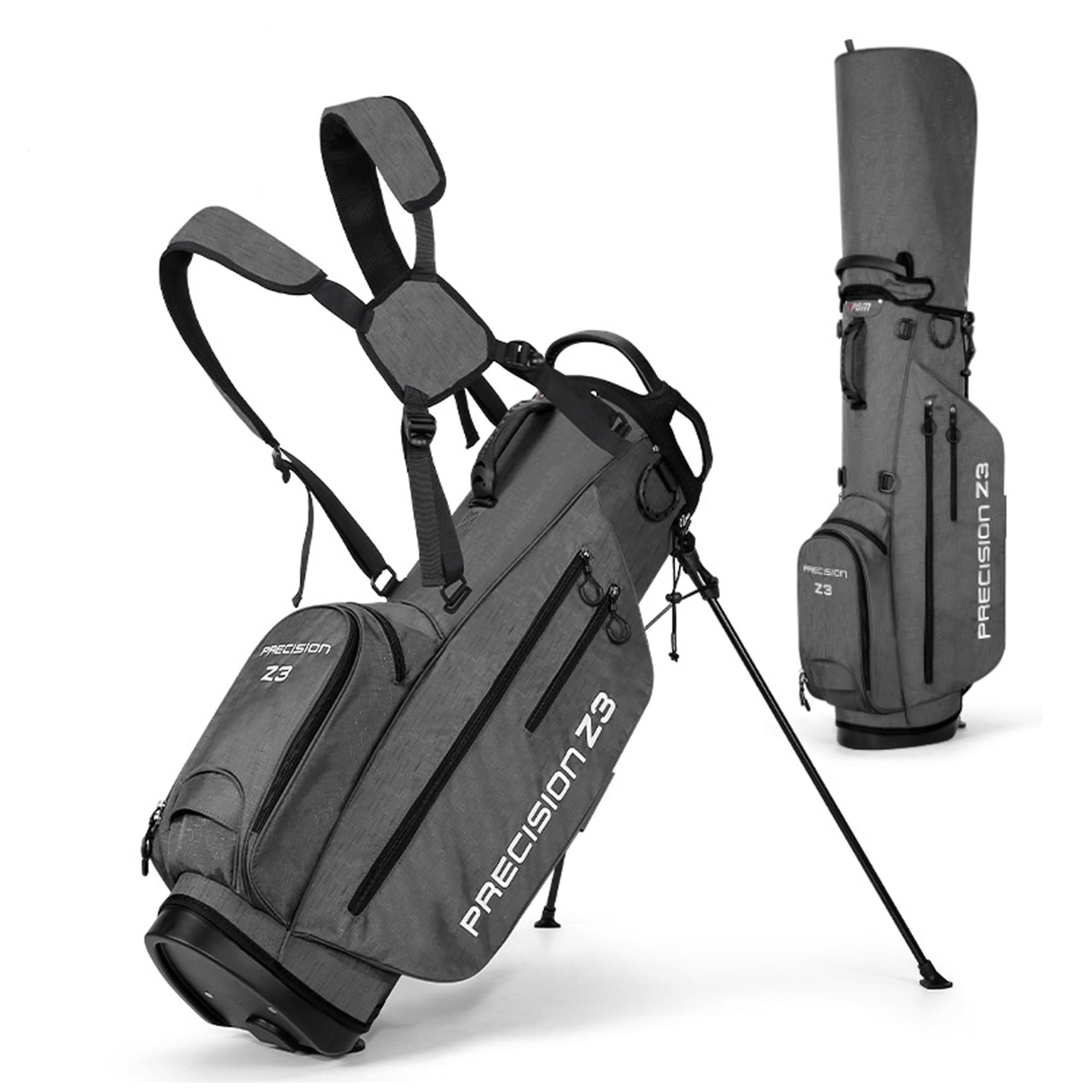 FMAFNLY ゴルフバッグ キャディバッグ スタンド ゴルフ セルフスタンド 5分割 12本収納 フードあり 約2..