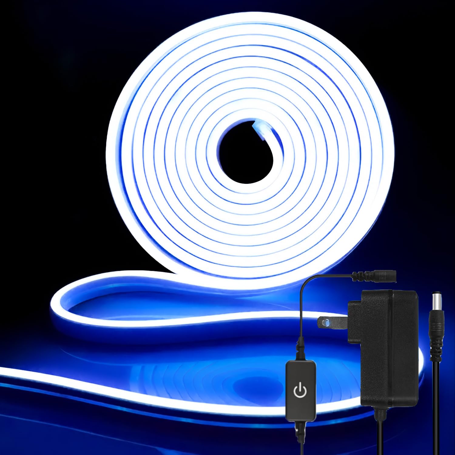 iNextStation LED�ơ��ץ饤�� 5m 12v �ɿ� �֥롼 ���塼�֥饤�� ���ܾ��� 600Ϣ �⵱�� ���ǲ�ǽ �ե쥭���֥� �����ץ�����Ĵ����...