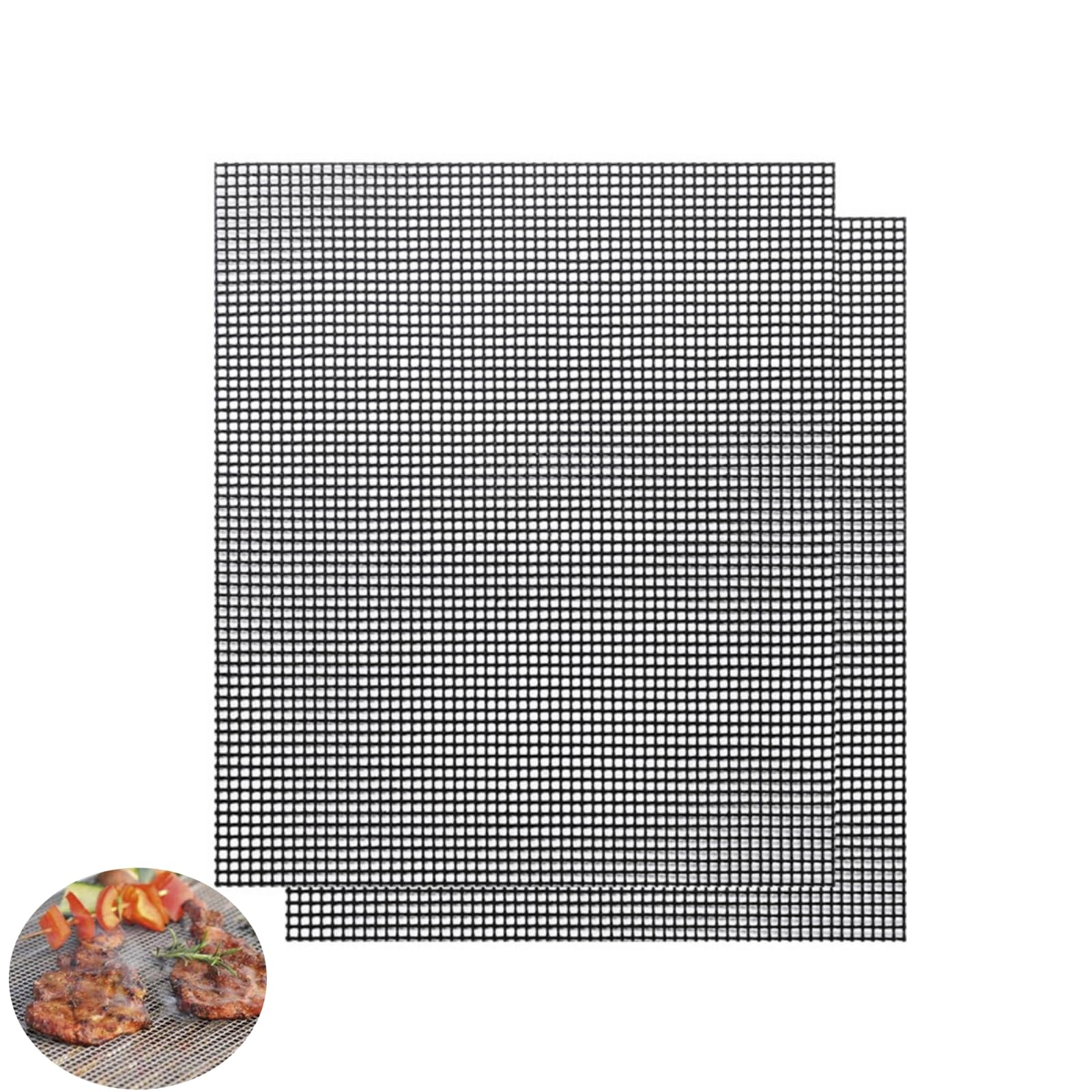 YFFSFDC バーベキュー 網2枚入り（ 40*33cm) BBQマット バーベキューグリルマット 調理シート焼き網 グ..