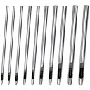 ESJNNK 穴あけポンチ レザーパンチ 10サイズセット ハトメ抜き ベルトパンチ 丸形 スチール製 皮ポンチ 0.5mm/0.8mm/1mm/1.2mm/1.5mm/2mm/2.5mm/3mm/3.5mm/4mm 円型 中空 打ち具 ベルト 財布 革製