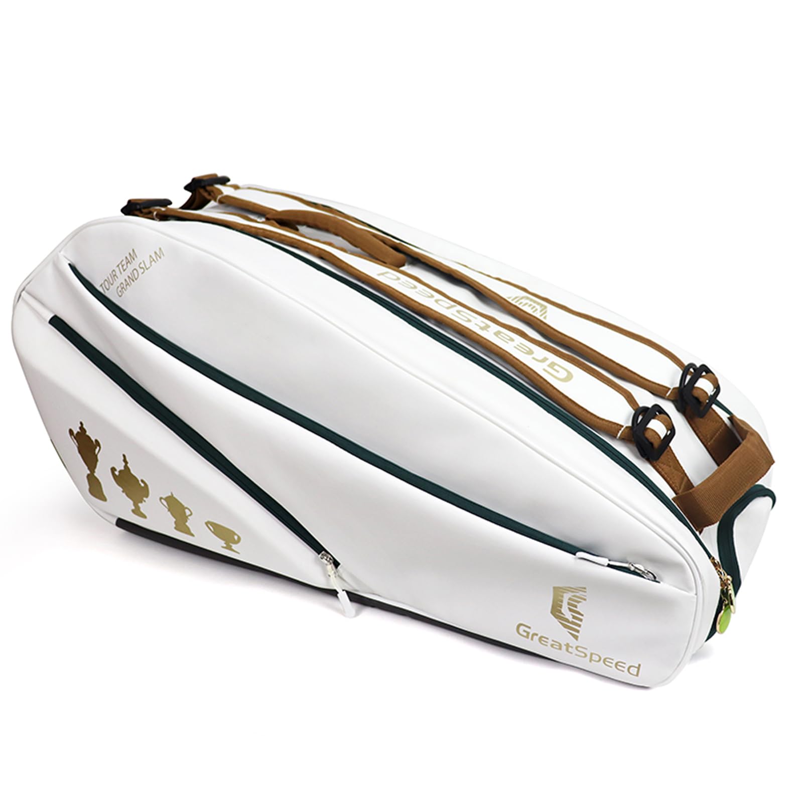 [FMAFNLY] バドミントン テニスラケットバッグ ラケットバッグ リュック ショルダーバック テニスラケットケース バドミントンバッグ テニスバッグ 6本 2室 シューズ収納 防水素材 持ち運び簡単 ホワイト