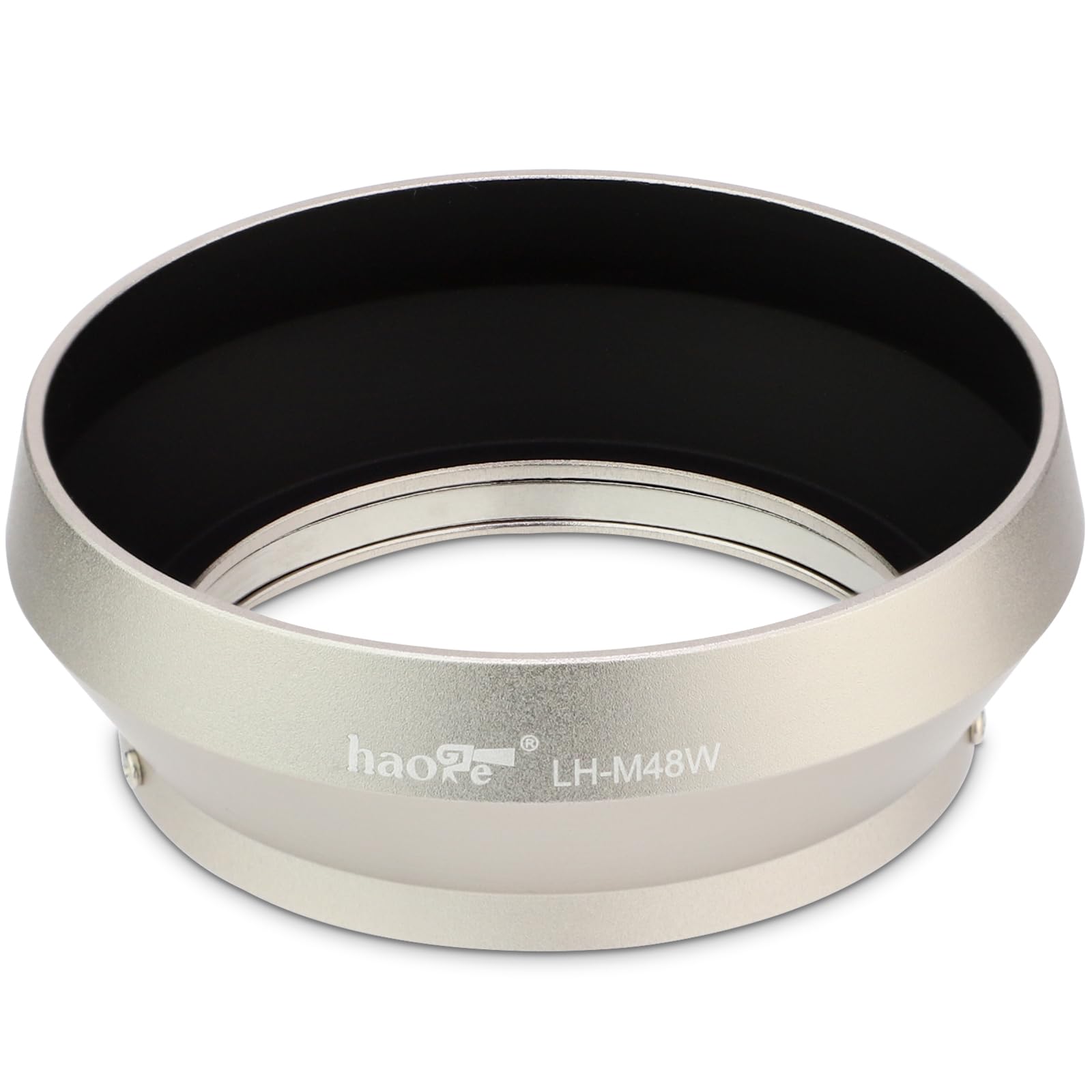 Rakuten - Haoge LH-M48W メタルレンズフードシェード オリンパス M.ZUIKO Digital 17mm F1.8レンズ交換用 LH-48B シルバー