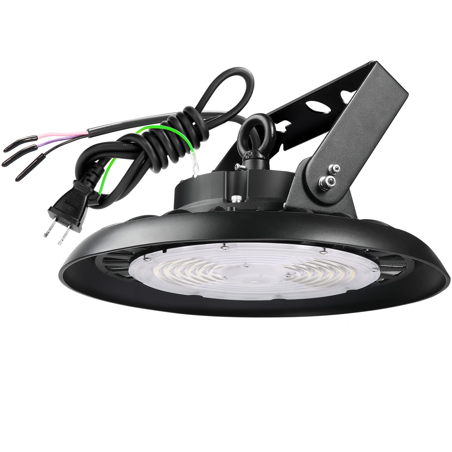 樂天商城 - 200W高天井灯 LED高天井照明 5000K昼白色 [5年保証] 【プラグ付 1.5M配線】0-10V調光機能付き(調光器別) 28000LM(2000W水銀灯相当）UFO型LEDハイベイライト IP66防水防塵 LED投光器 安全ロープ付き 掲示板 作